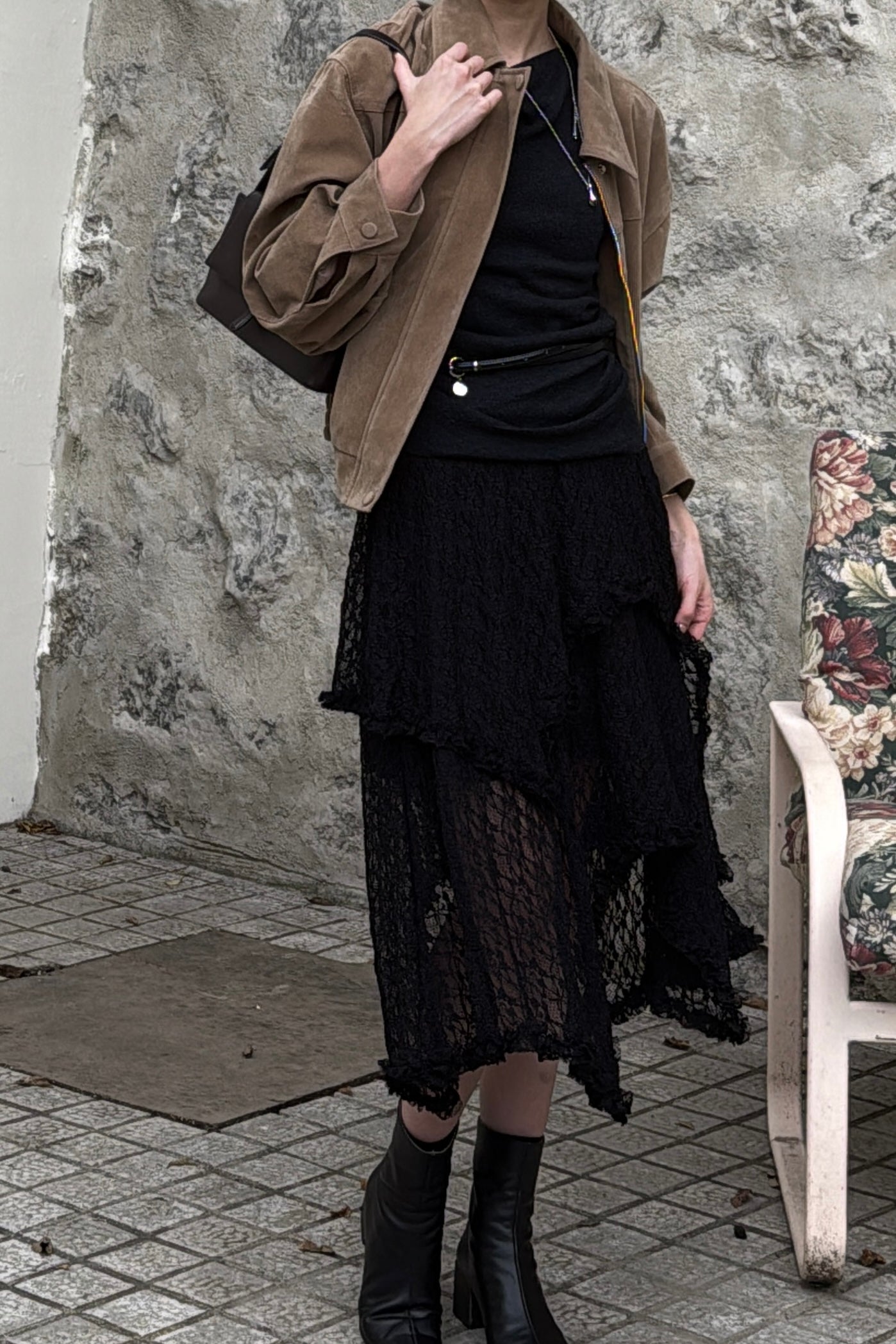 𝐒𝐞𝐩🇰🇷 Layered Lace Midi Skirt