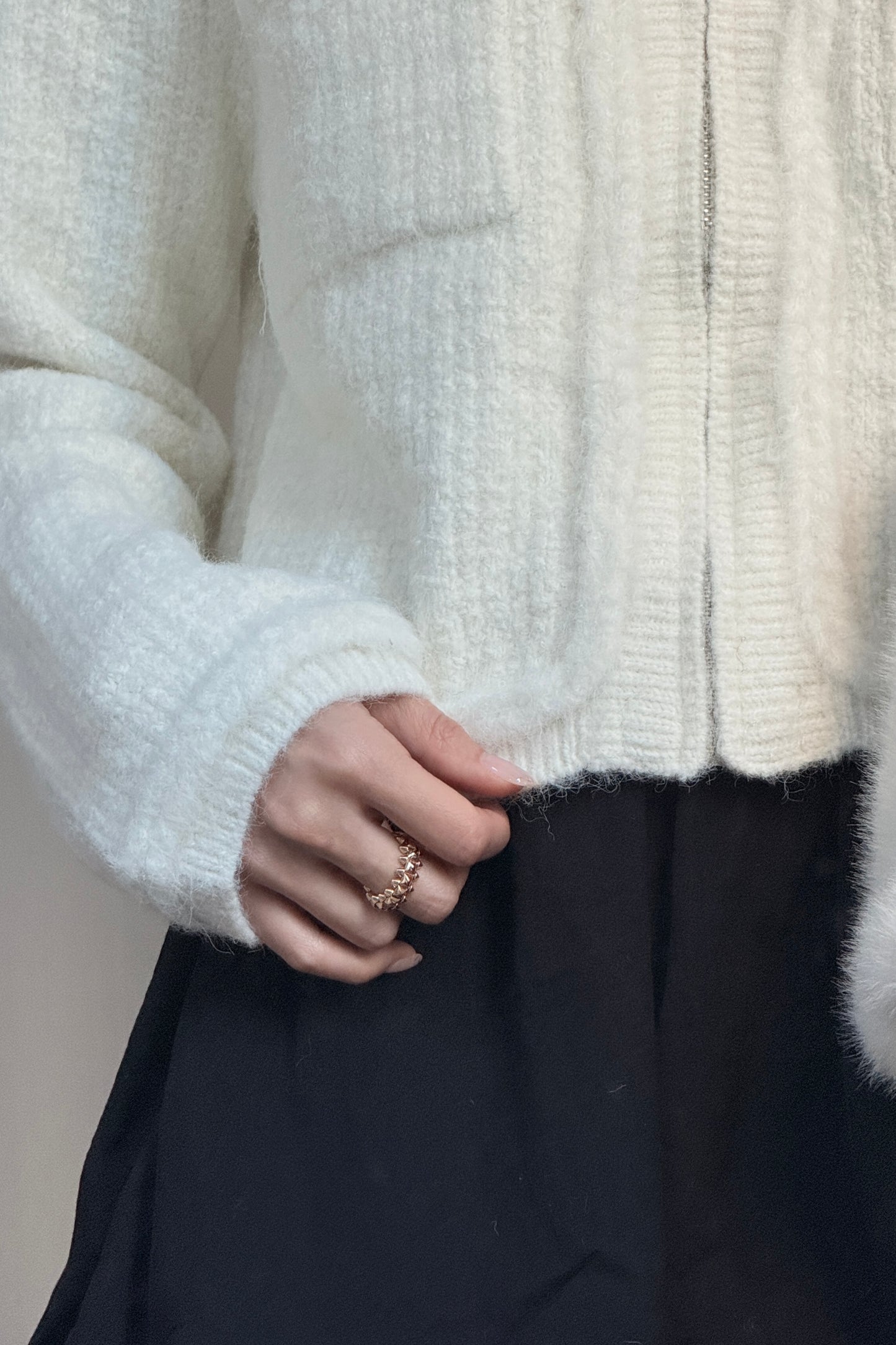 𝐍𝐨𝐯 Textured Cropped Cardigan 【Light-wool】