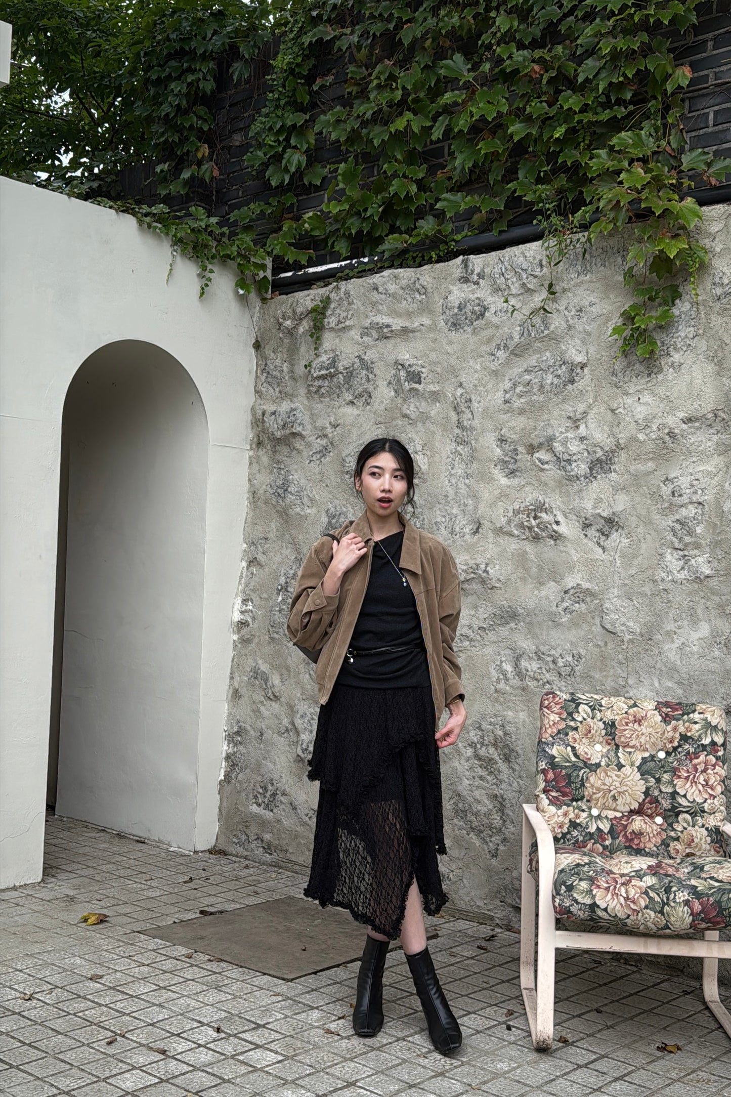 𝐒𝐞𝐩🇰🇷 Layered Lace Midi Skirt