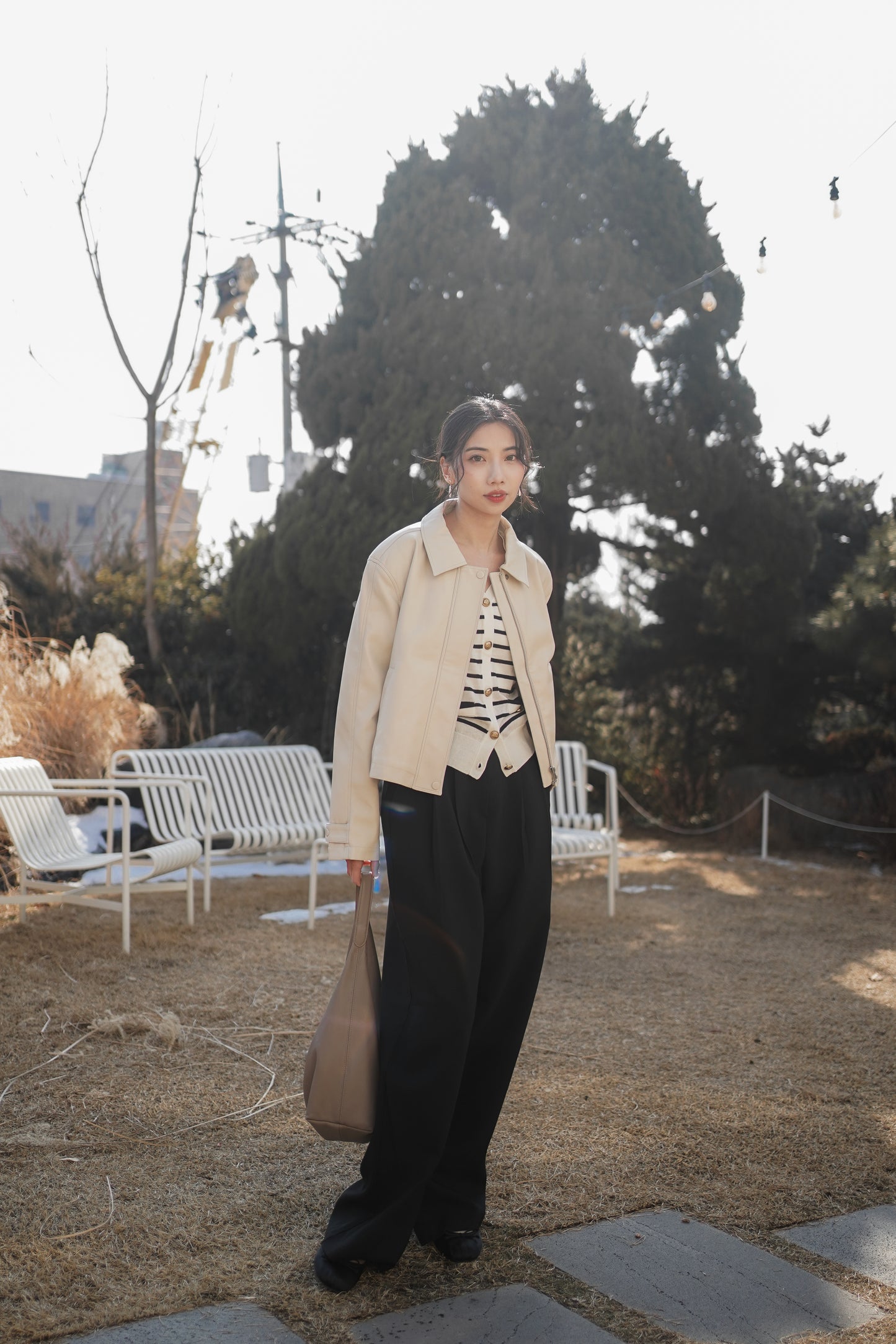 Wide Leg Pleated Pants