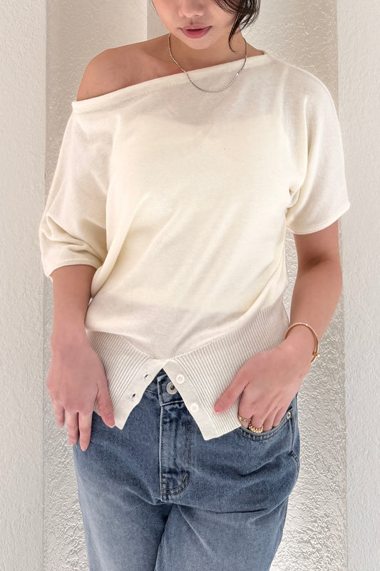𝐅𝐞𝐛 One Shoulder Soft Knit