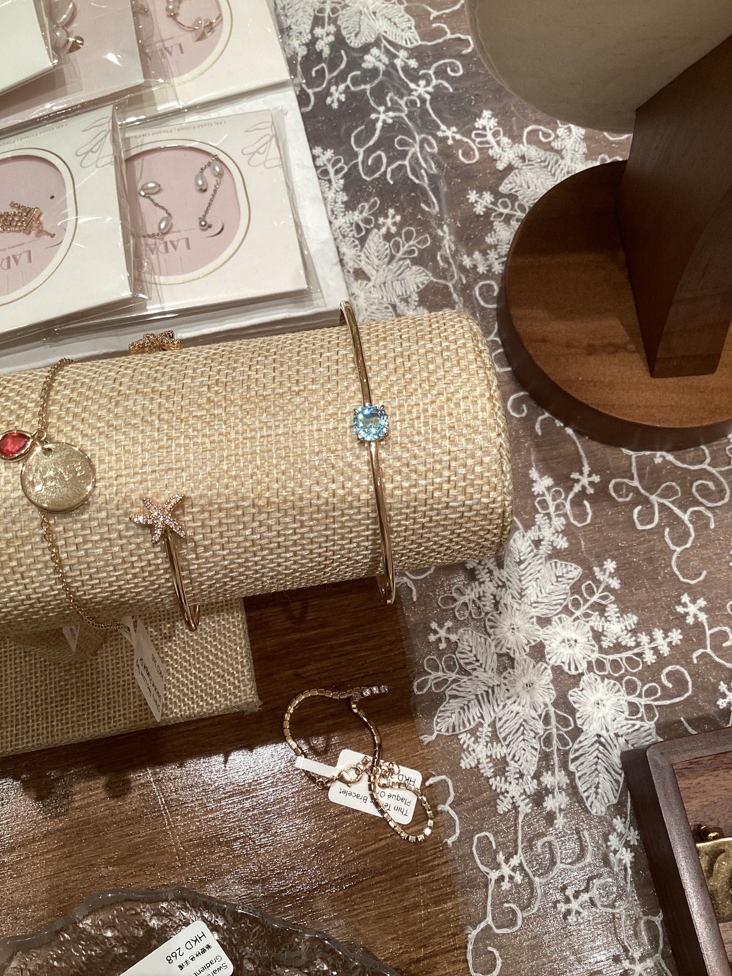 【Lara】Serenity Vert Bracelet Plaqué Or