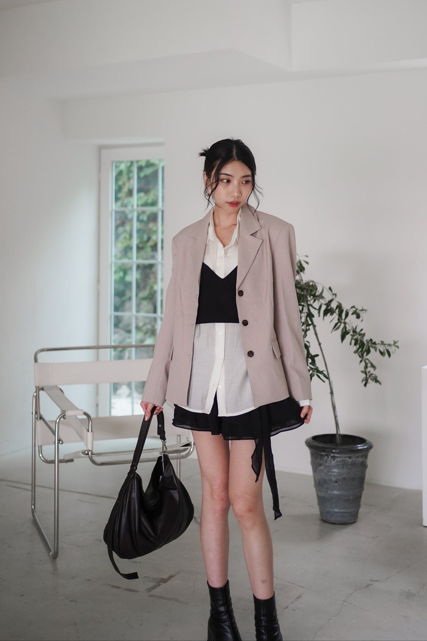 𝐒𝐞𝐩🇰🇷 Taupe City Blazer