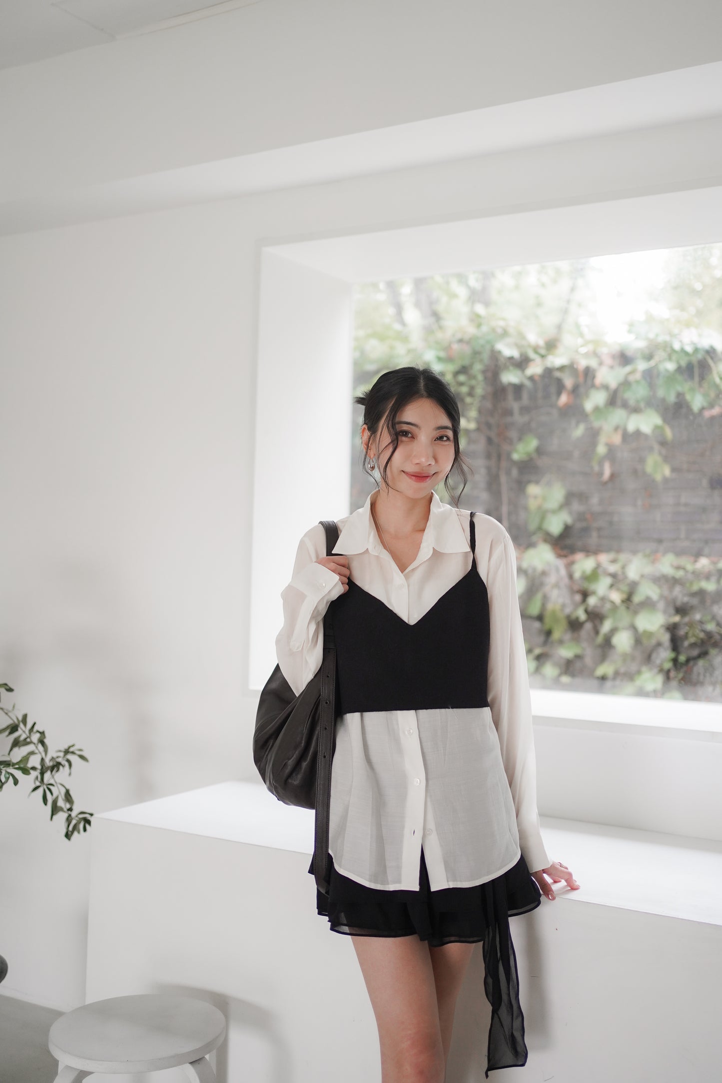 𝐒𝐞𝐩🇰🇷 Tencil Duo Layer Shirt Set