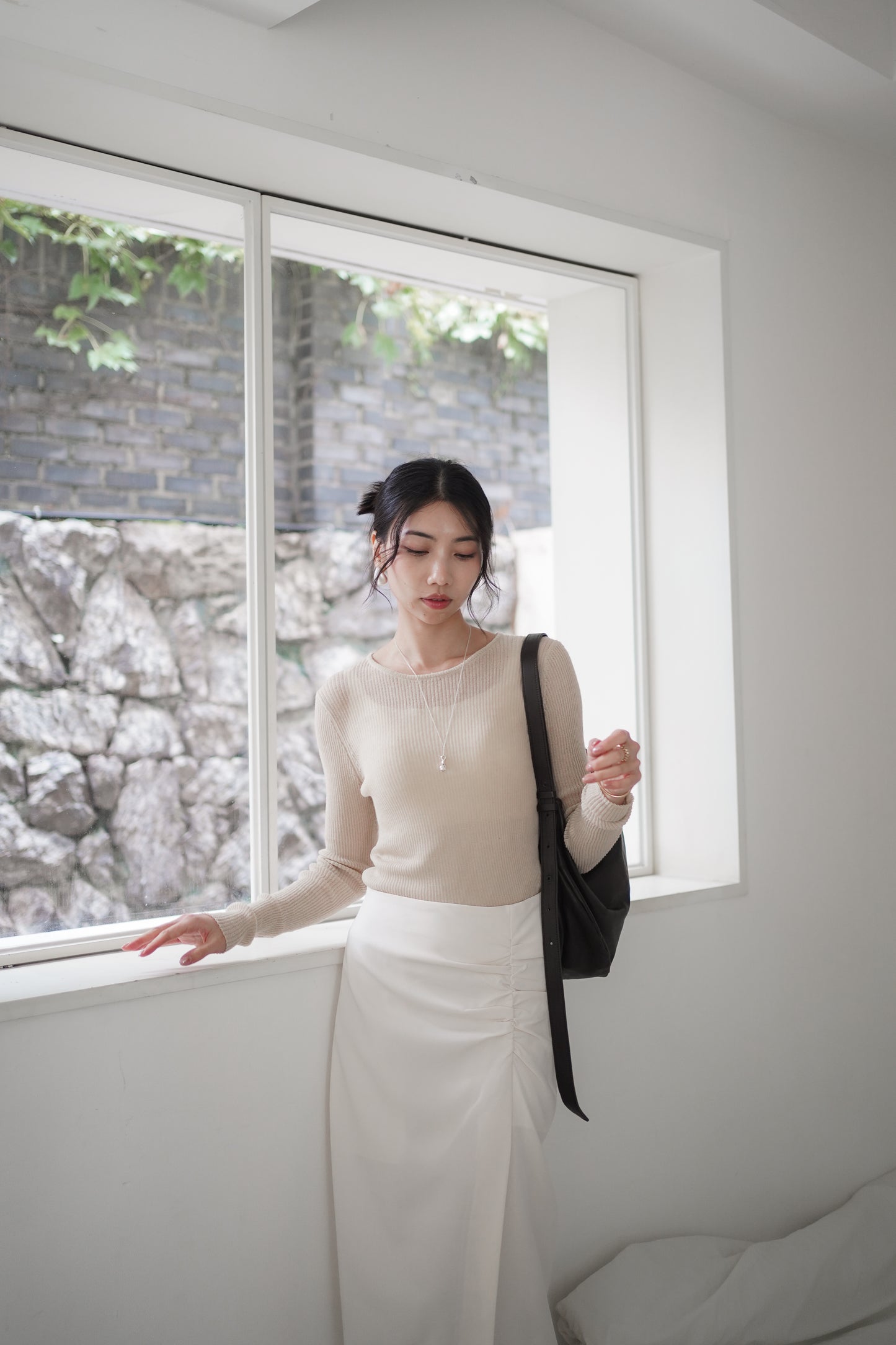 𝐒𝐞𝐩🇰🇷 Noir Sheer Slim Knit