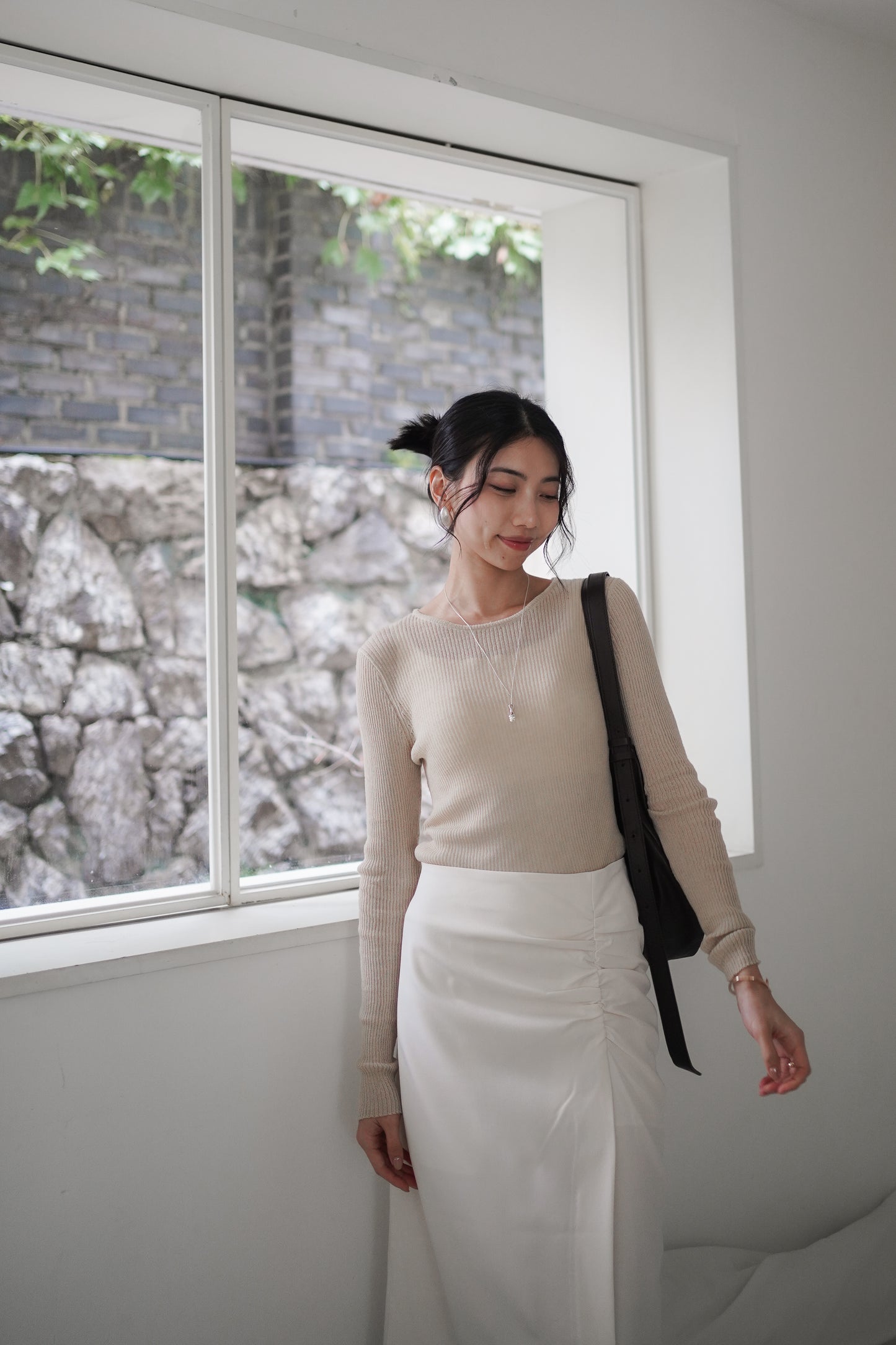 𝐒𝐞𝐩🇰🇷 Noir Sheer Slim Knit
