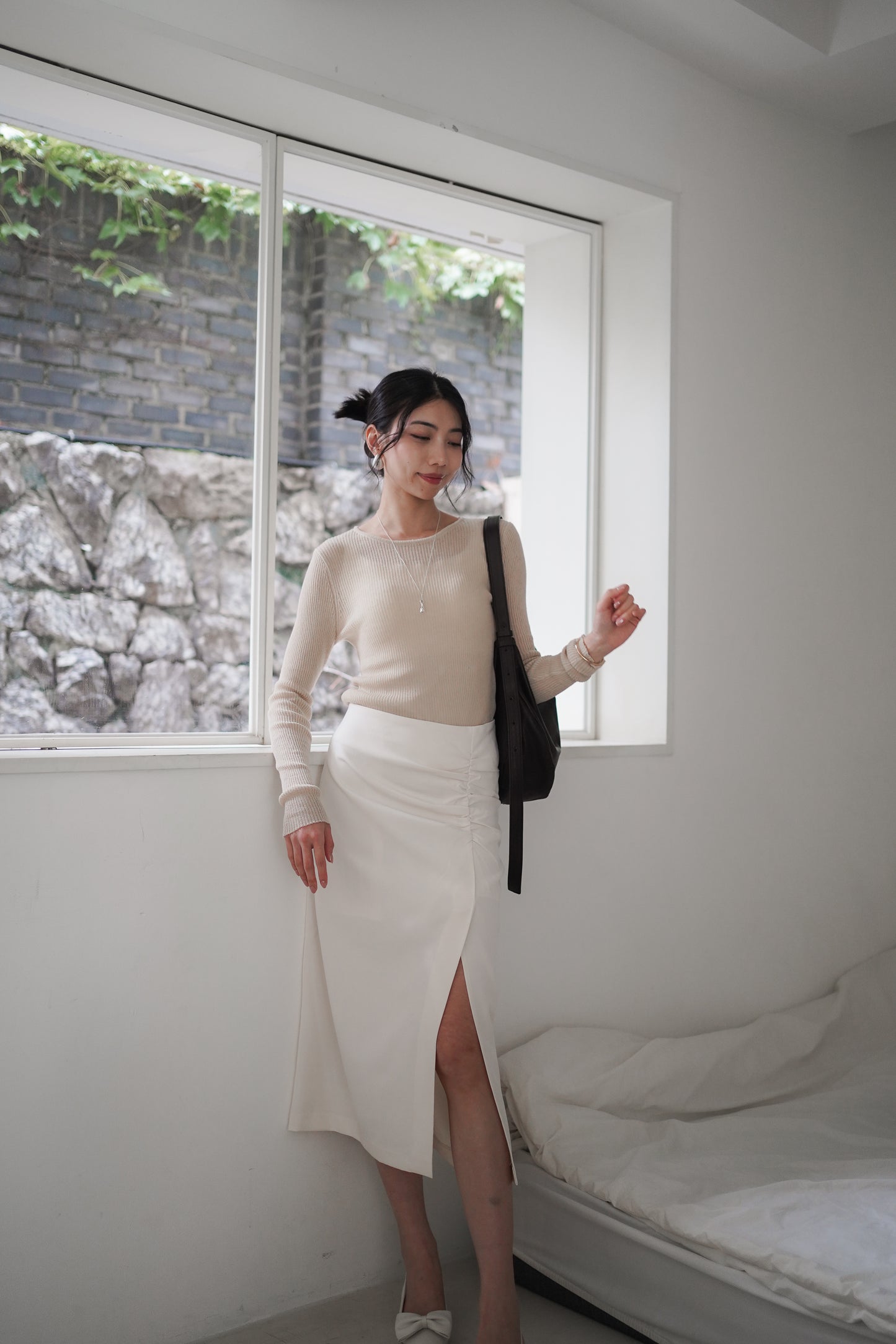 𝐒𝐞𝐩🇰🇷 Noir Sheer Slim Knit