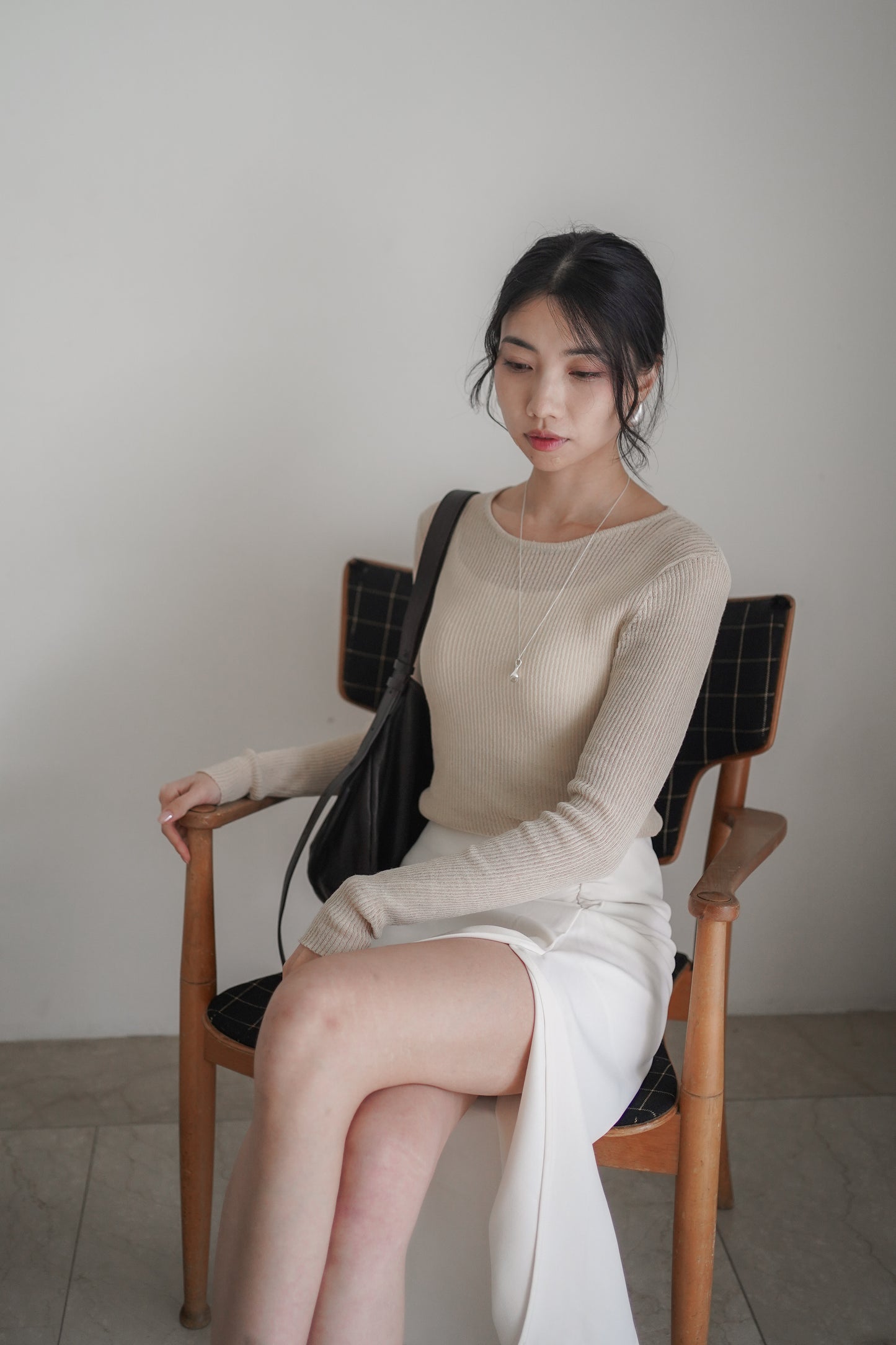 𝐒𝐞𝐩🇰🇷 Noir Sheer Slim Knit