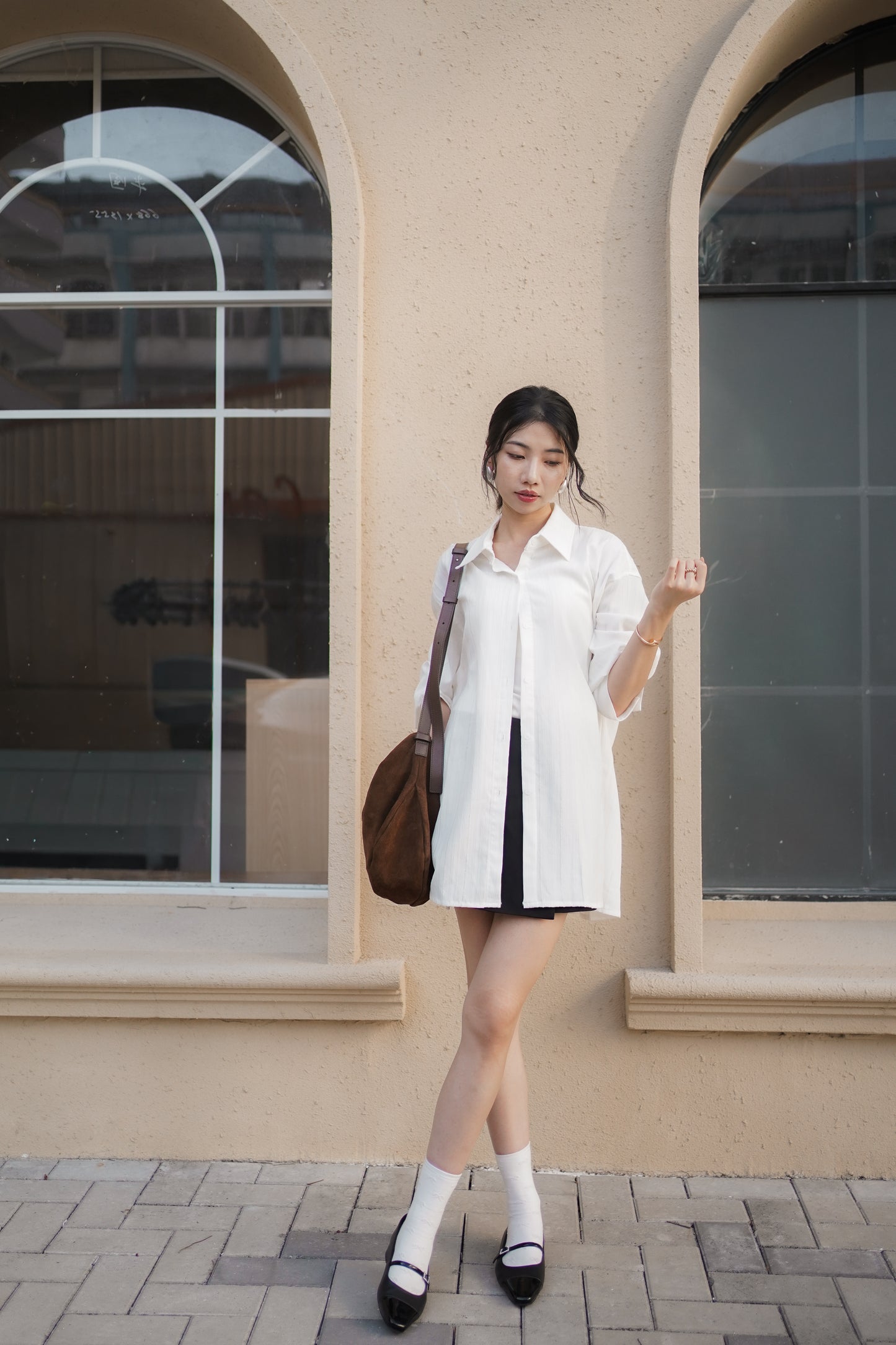 𝐎𝐜𝐭 Layered Wrap Shirt 【免熨自然直!】