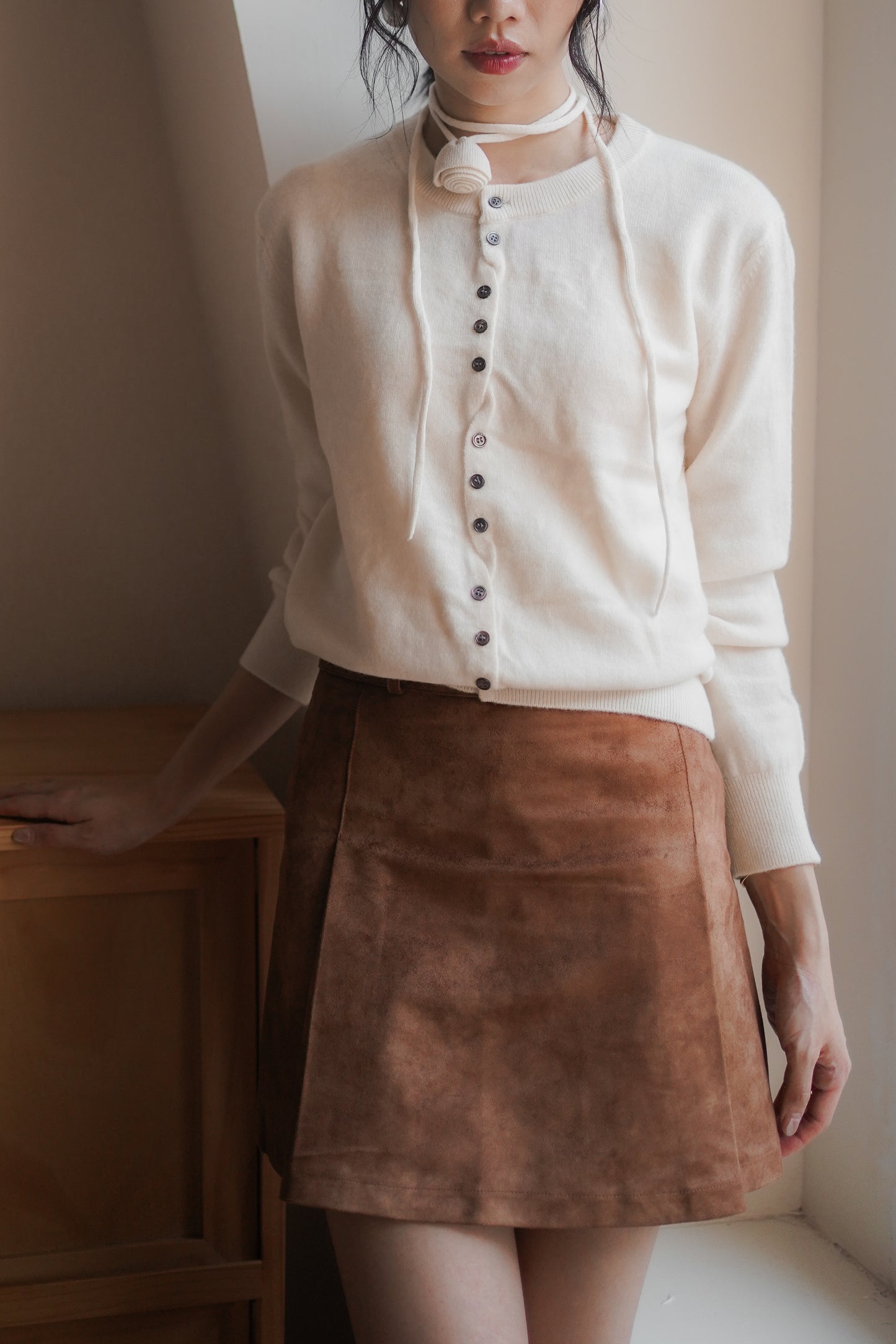 𝐎𝐜𝐭 Velvet Suede Mini Skort