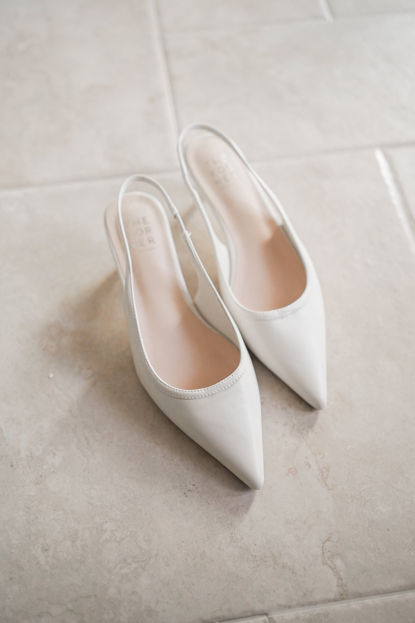 Kedi Matte Ribbon Heels - Ivory