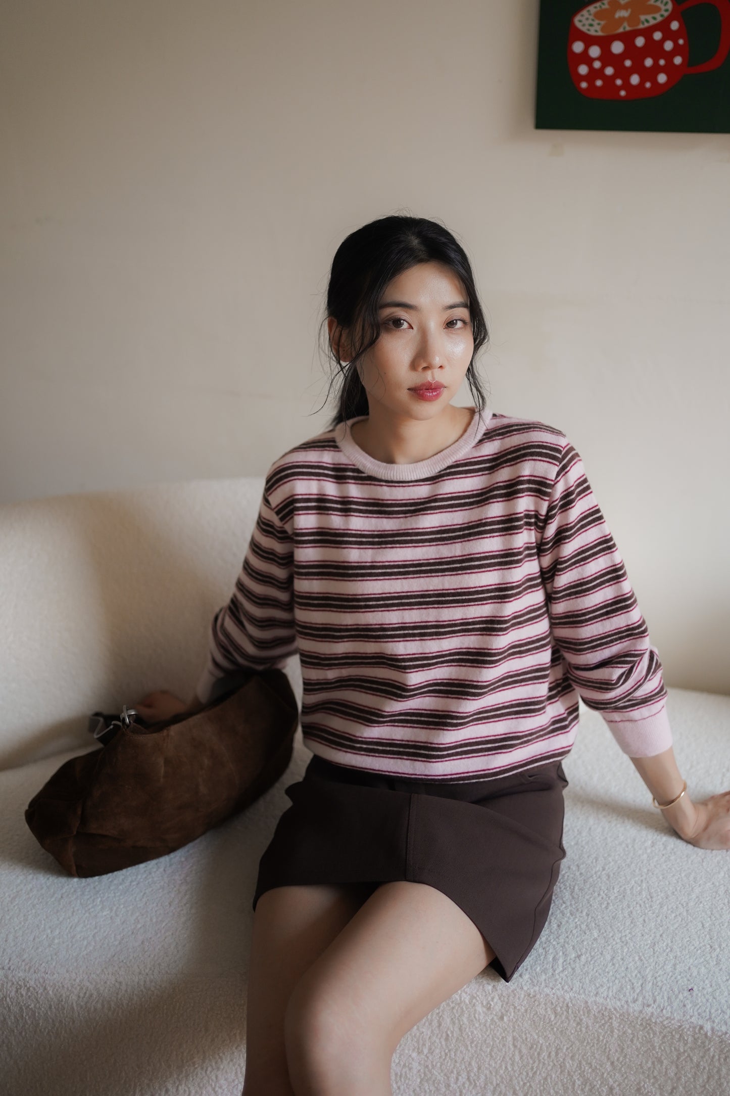 𝐎𝐜𝐭 Mellow Stripe Knit 【Cashmere & Merino Wool 】