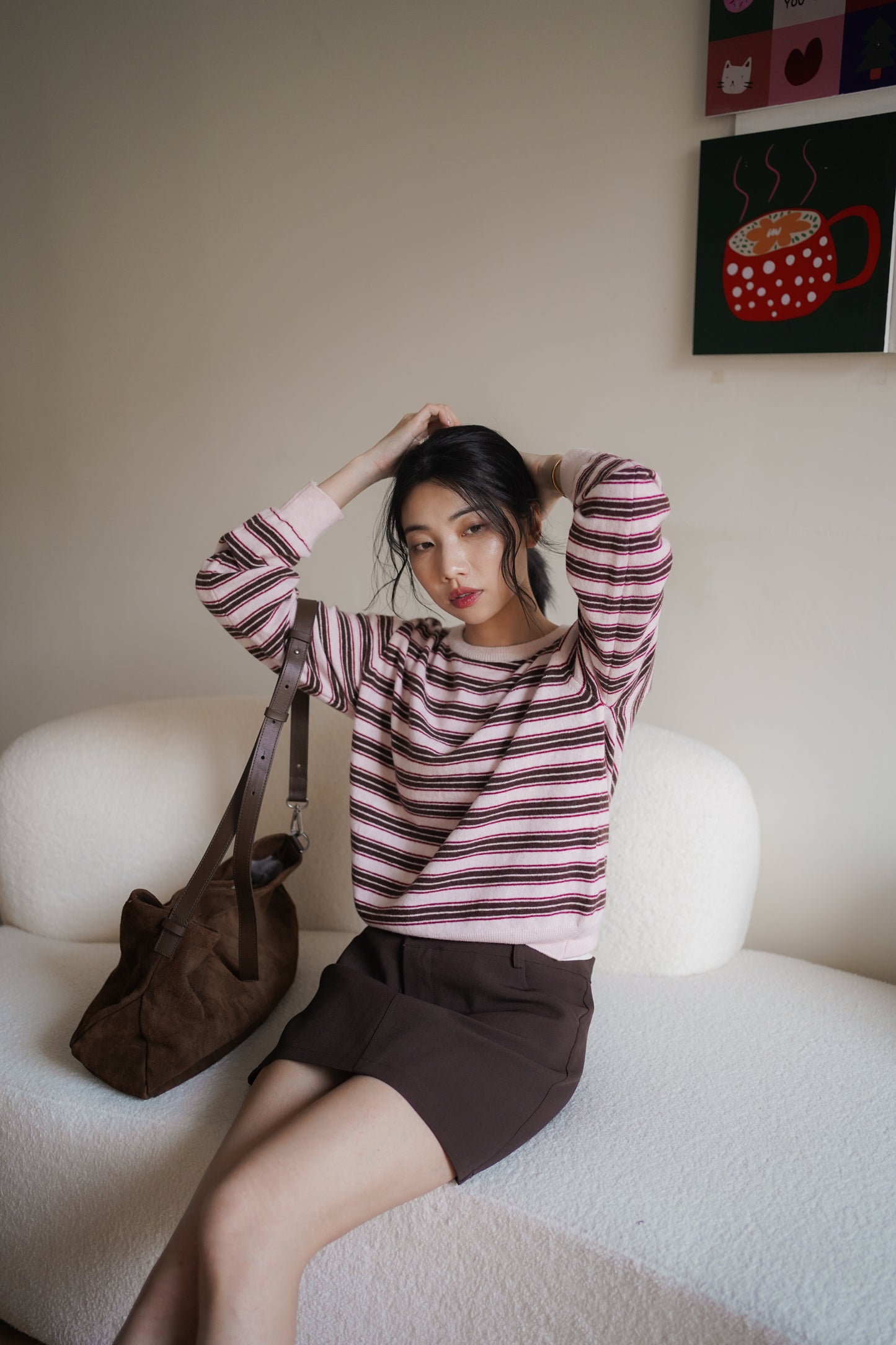 𝐎𝐜𝐭 Mellow Stripe Knit 【Cashmere & Merino Wool 】