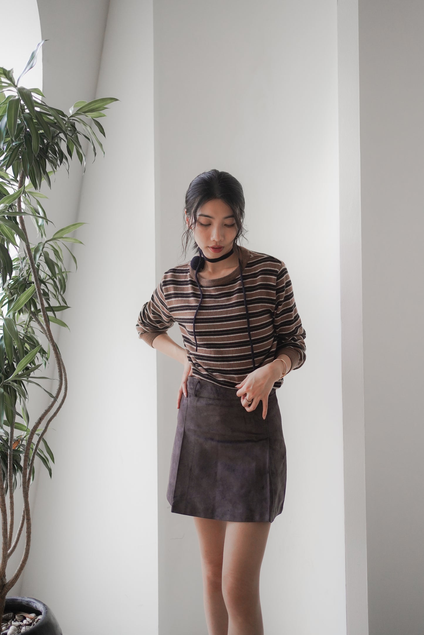 𝐎𝐜𝐭 Mellow Stripe Knit 【Cashmere & Merino Wool 】