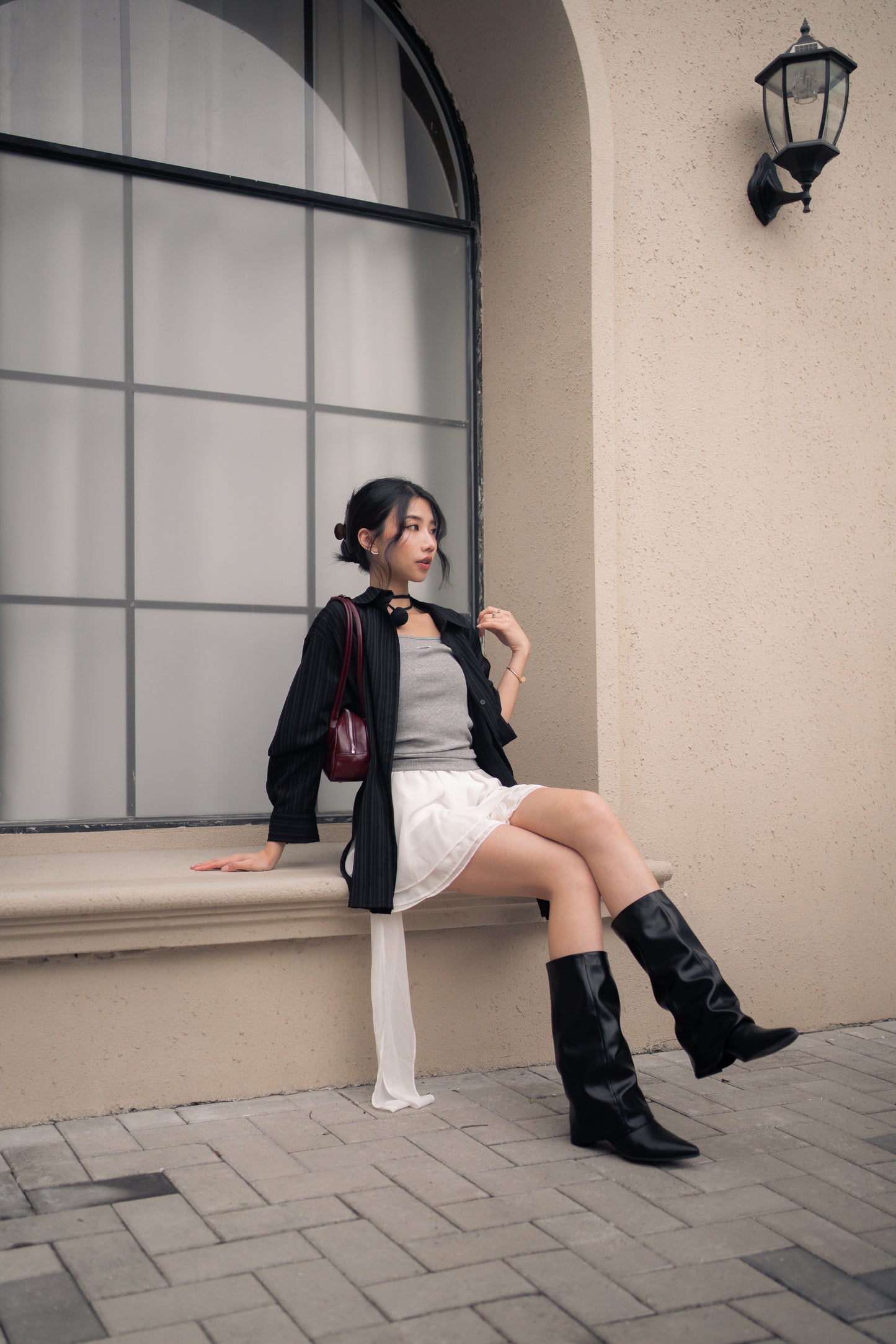 𝐊𝐞𝐝𝐢 𝐱 𝐓𝐡𝐞 𝐊𝐨𝐫𝐧𝐞𝐫 Sleeves Heel Boots - Black