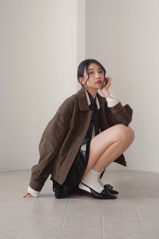 𝐊𝐞𝐝𝐢 𝐱 𝐓𝐡𝐞 𝐊𝐨𝐫𝐧𝐞𝐫 Matte Ribbon Heels - Black