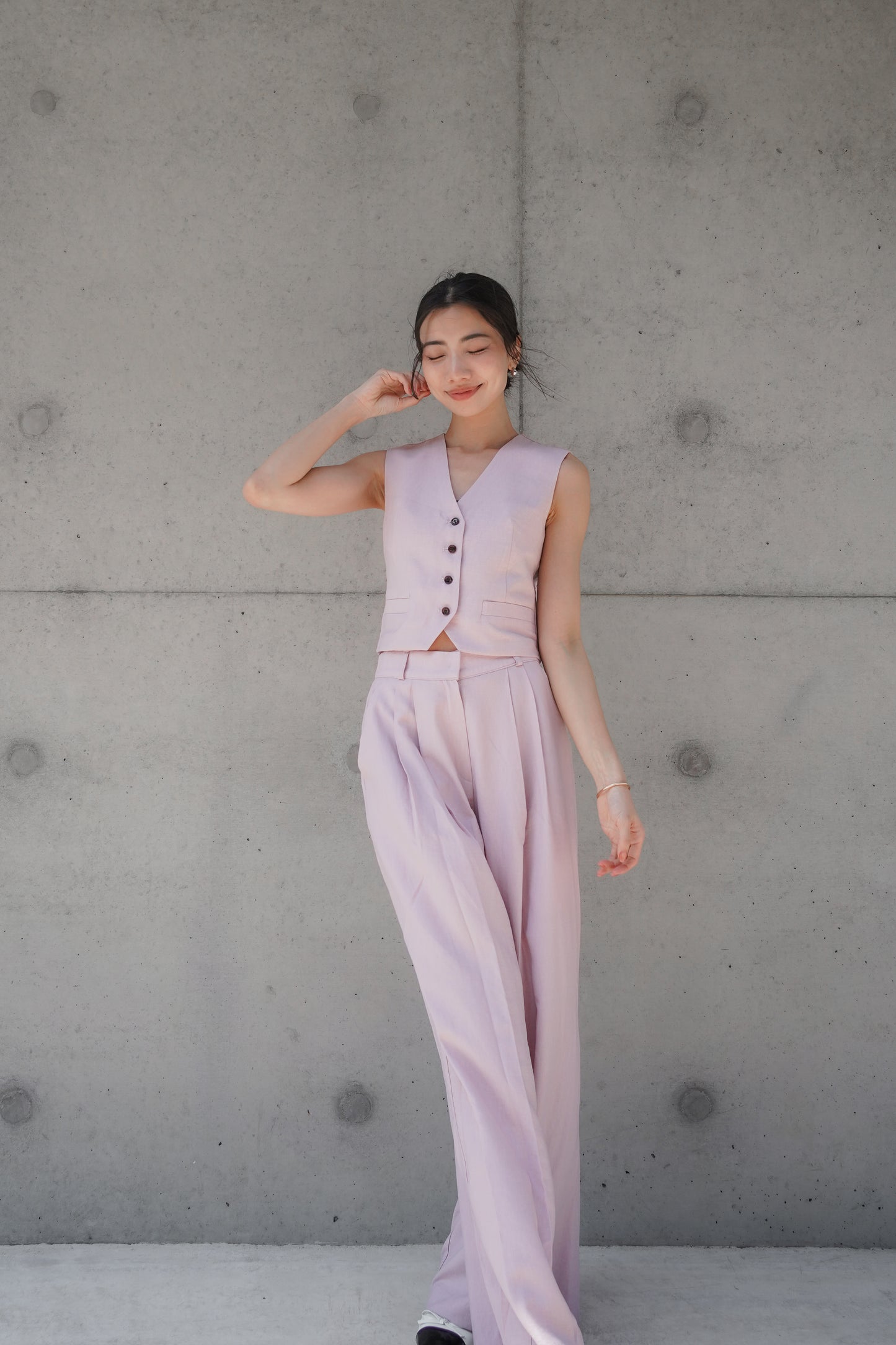 〖知性優雅〗 Nylon Suit Vest & Pants Set✨Best套裝【原價$1040】