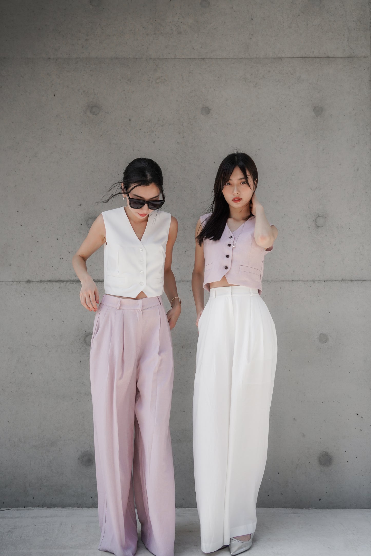 〖知性優雅〗 Nylon Suit Vest & Pants Set✨Best套裝【原價$1040】