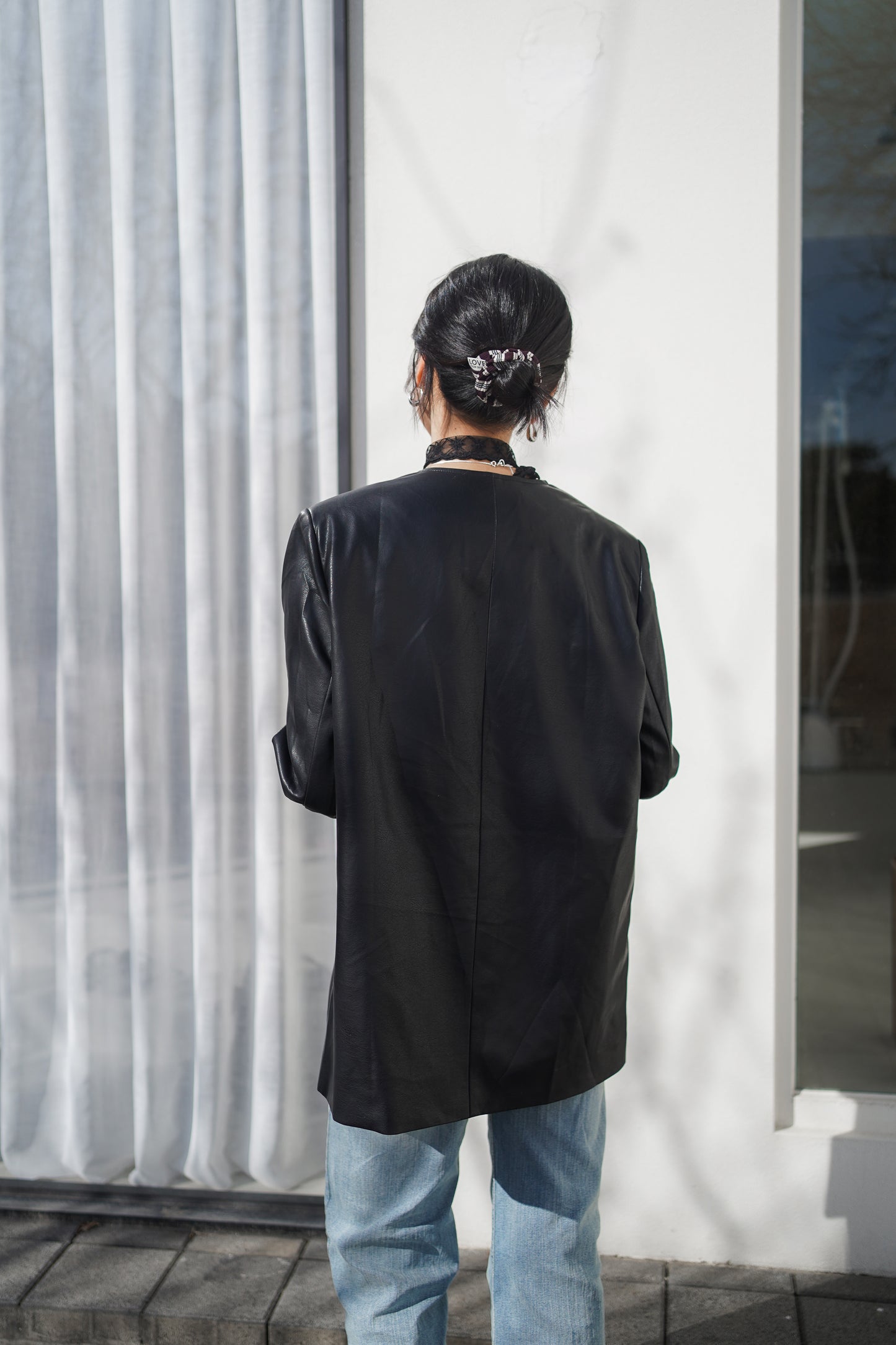 𝙎𝙖𝙡𝙚〖推薦款〗 Faux Leather Urban Blazer