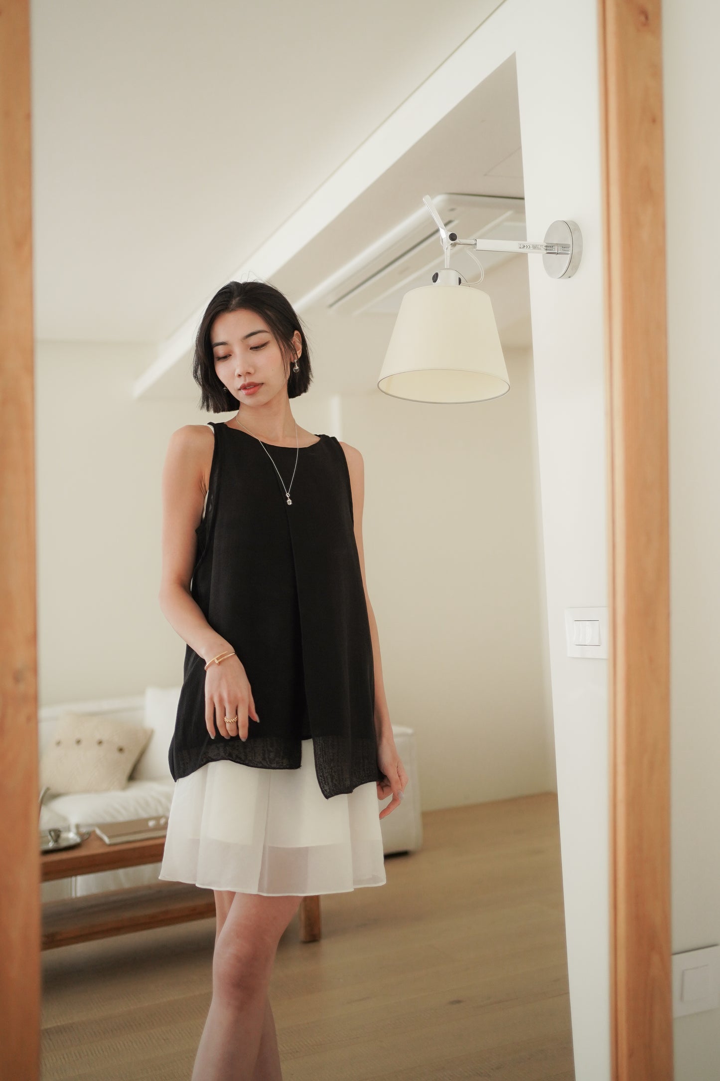 【知性浪漫】 Layered Vest & Sheer Skirt Set✨Best套裝【原價$1090】