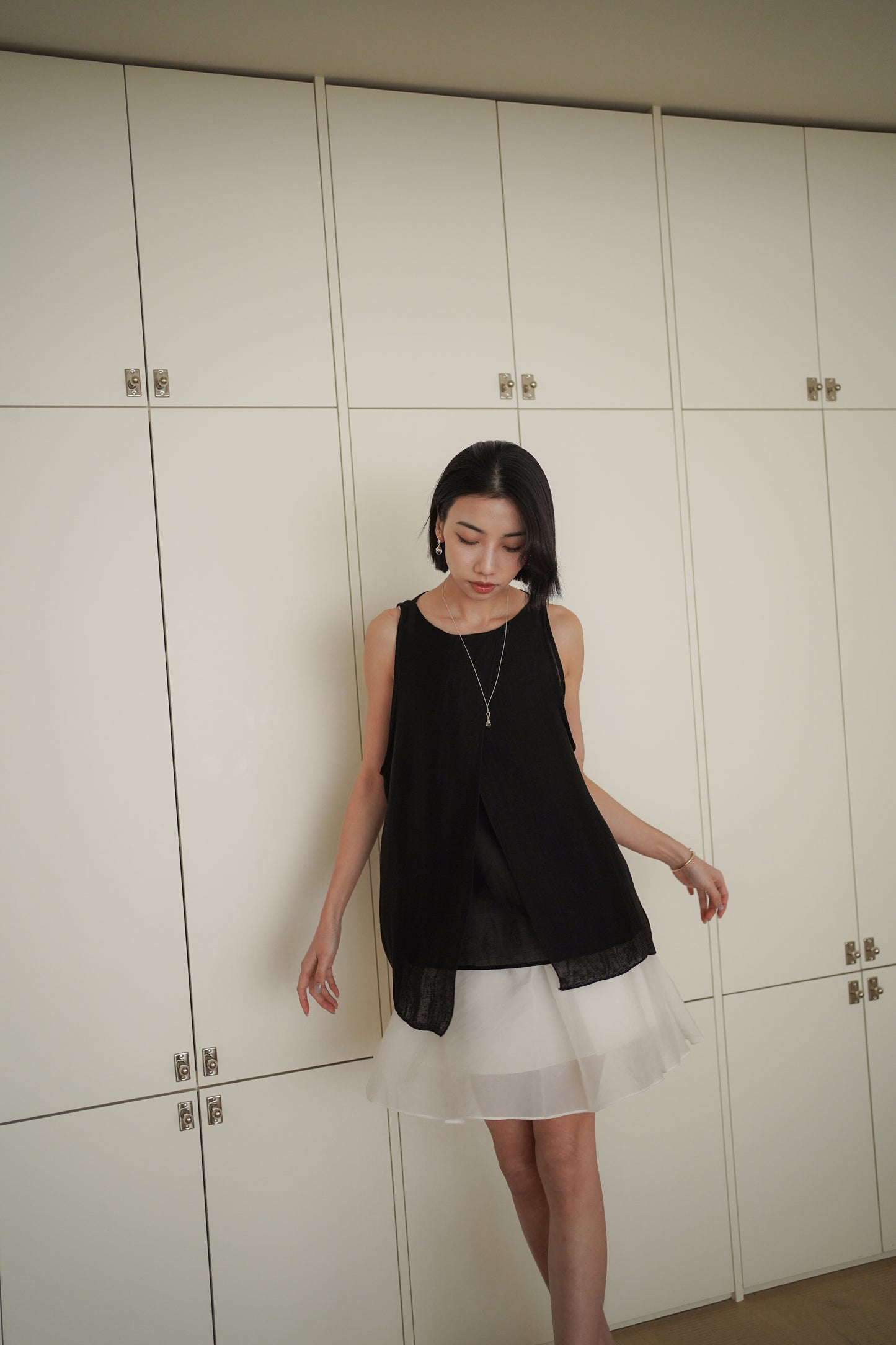 【知性浪漫】 Layered Vest & Sheer Skirt Set✨Best套裝【原價$1090】