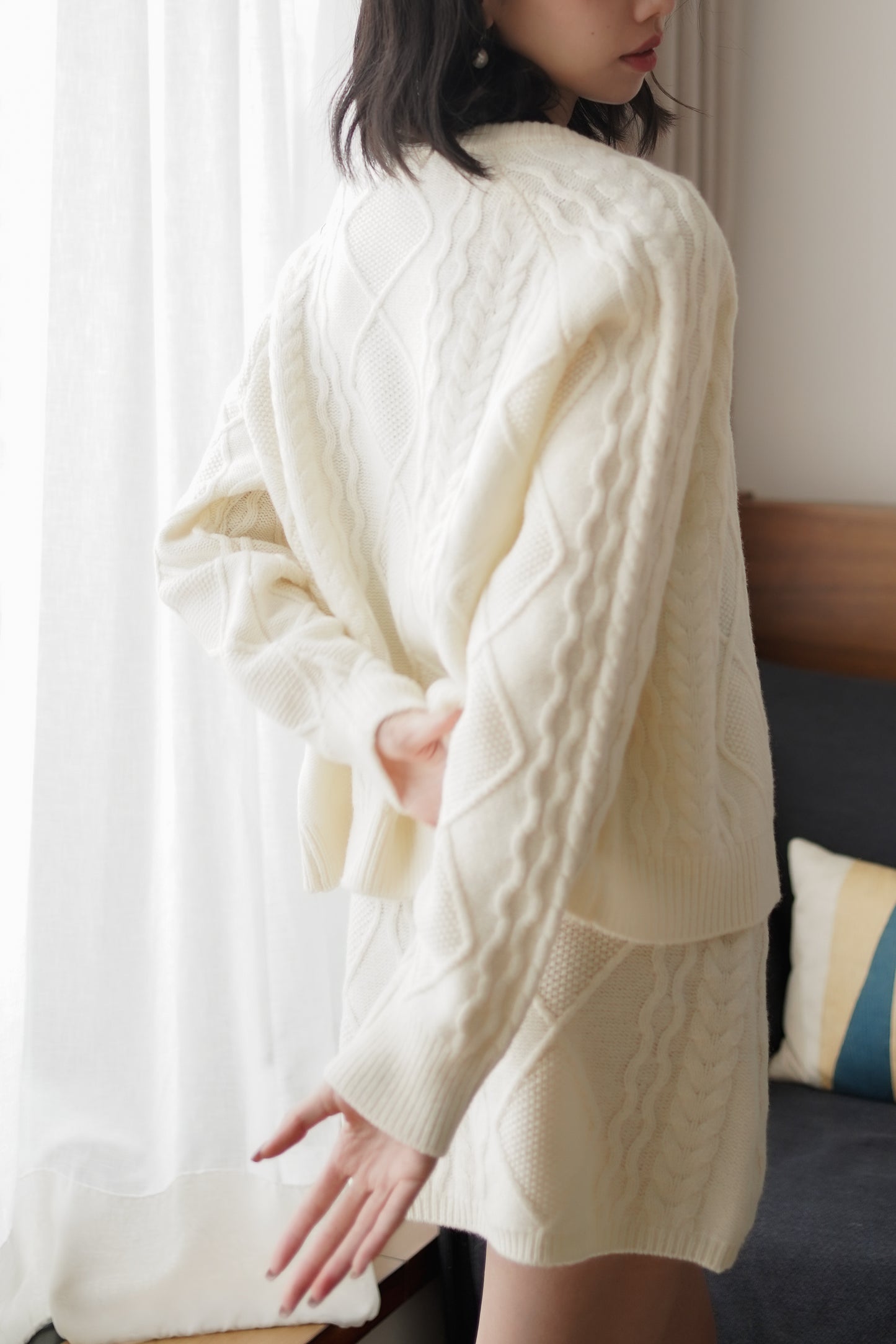 Wool80 Cable-Knit Jacket & Skirt Set 𝙎𝙖𝙡𝙚❣️