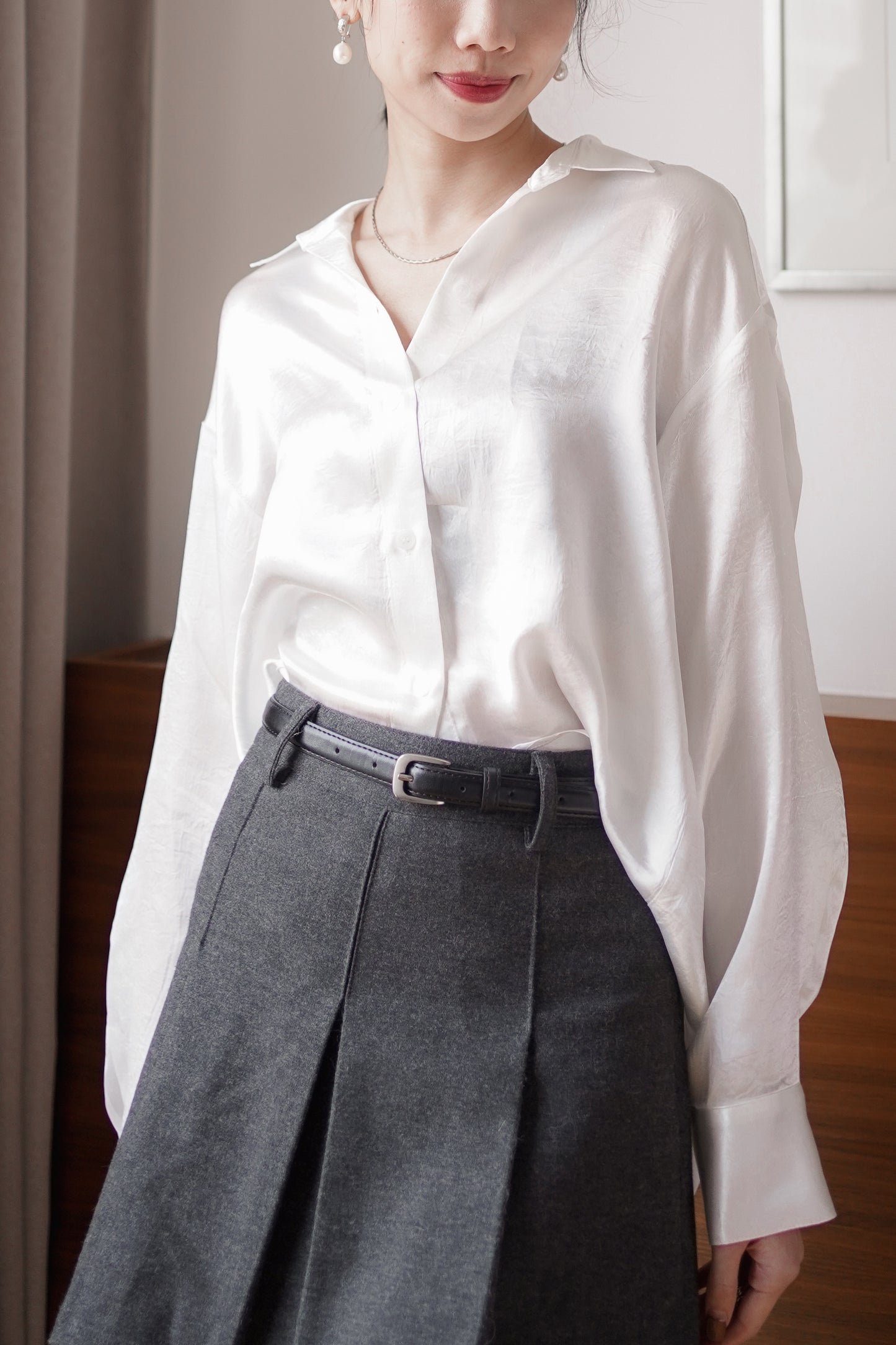 𝐌𝐚𝐲 Satin Silky Blouse