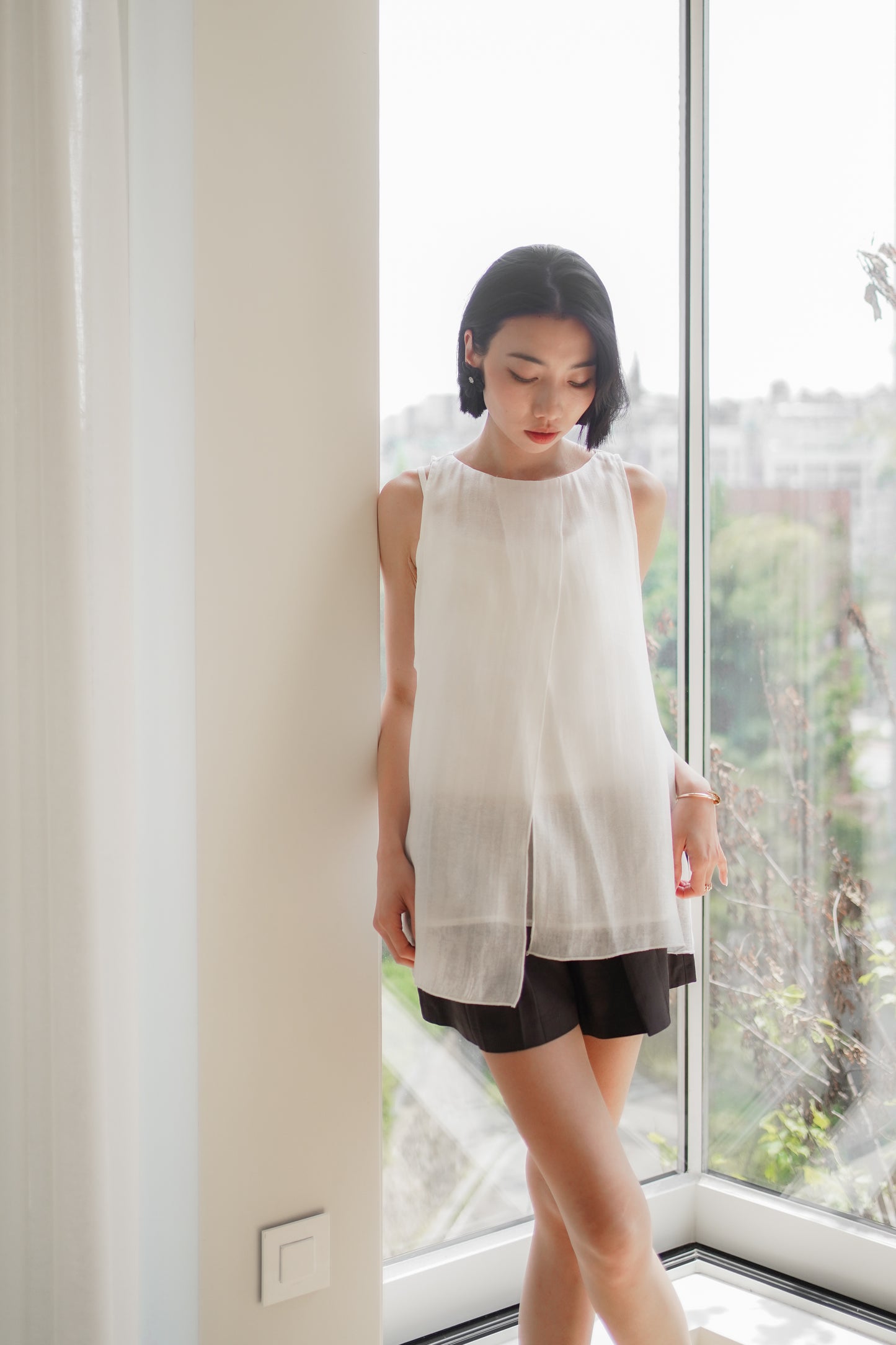 【知性浪漫】 Layered Vest & Sheer Skirt Set✨Best套裝【原價$1090】