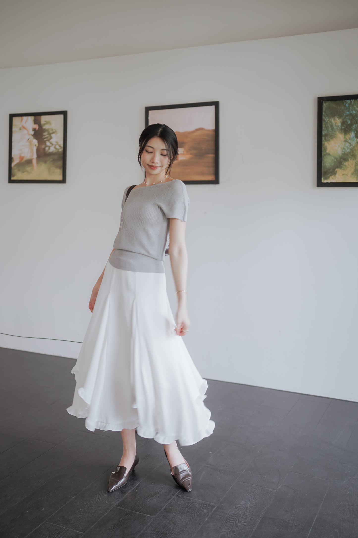 ᴊᴜʟ ꜱᴀʟᴇ ✨【Restock款】Silhouette Flow Skirt
