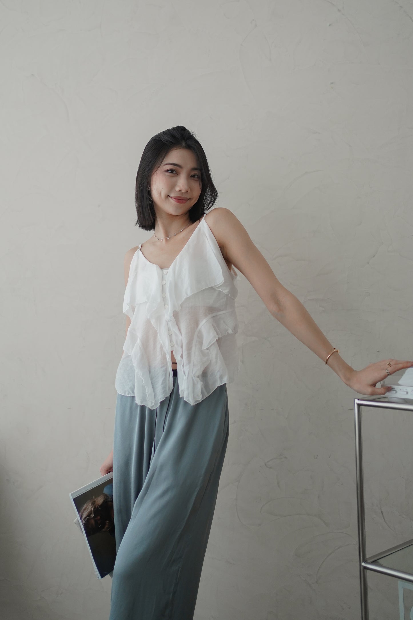 𝐀𝐮𝐭 Fleur Ruffle Cami