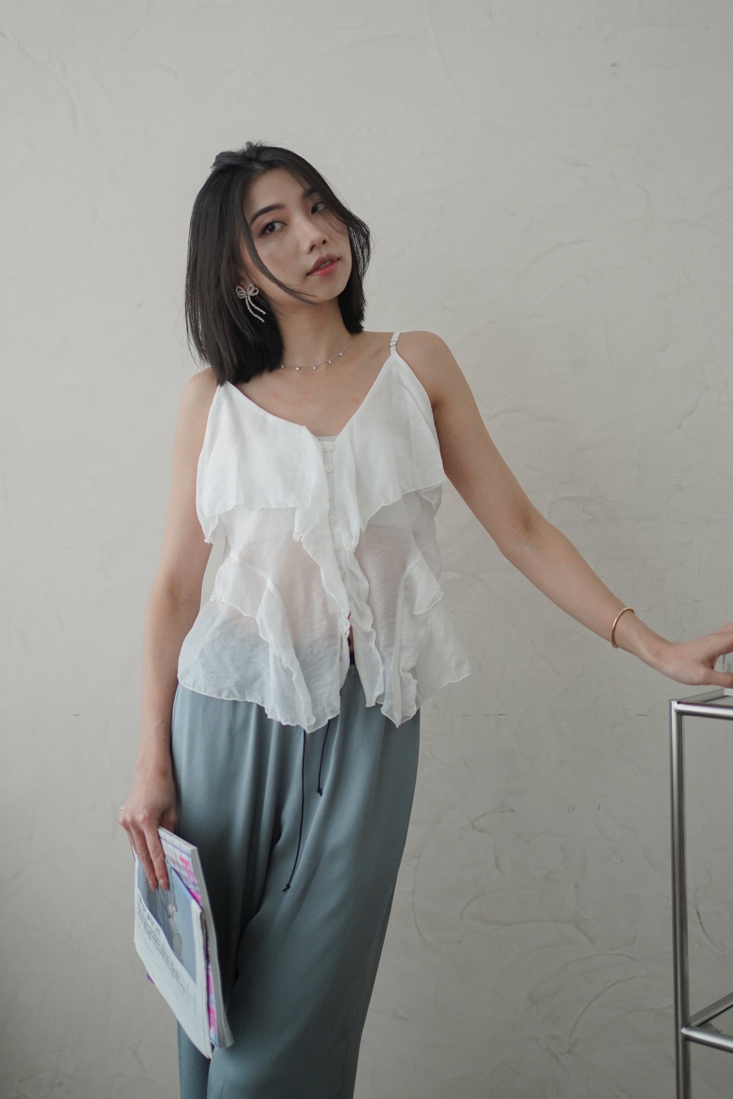 𝐀𝐮𝐭 Fleur Ruffle Cami