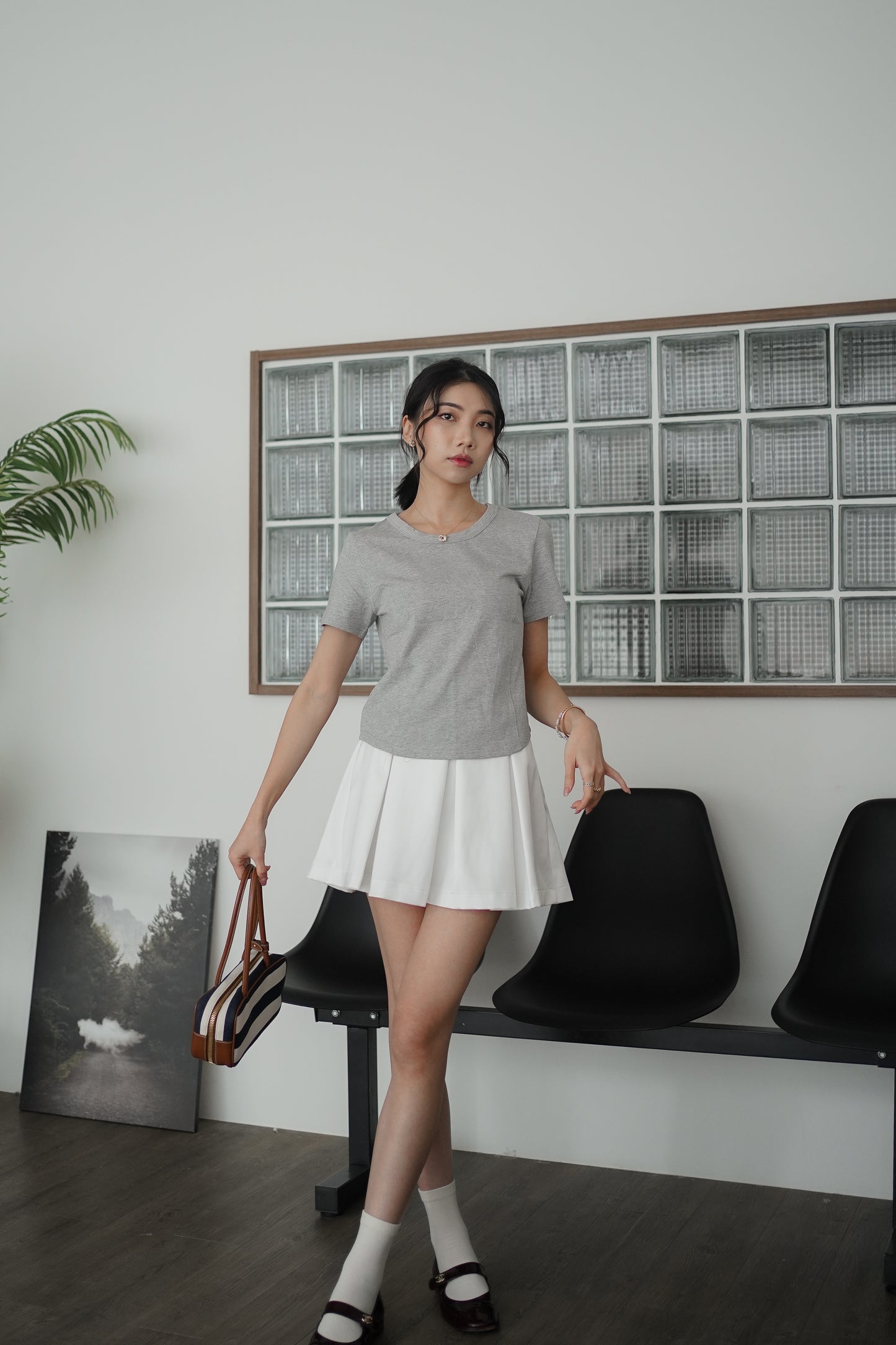 𝐀𝐮𝐭 Satin Prep Skirt