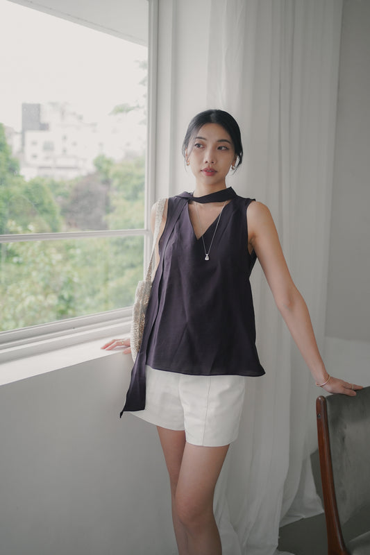 𝐌𝐚𝐲 Sleek Tie-Neck Tankᵇᵉˢᵗ ⁱᵗᵉᵐ