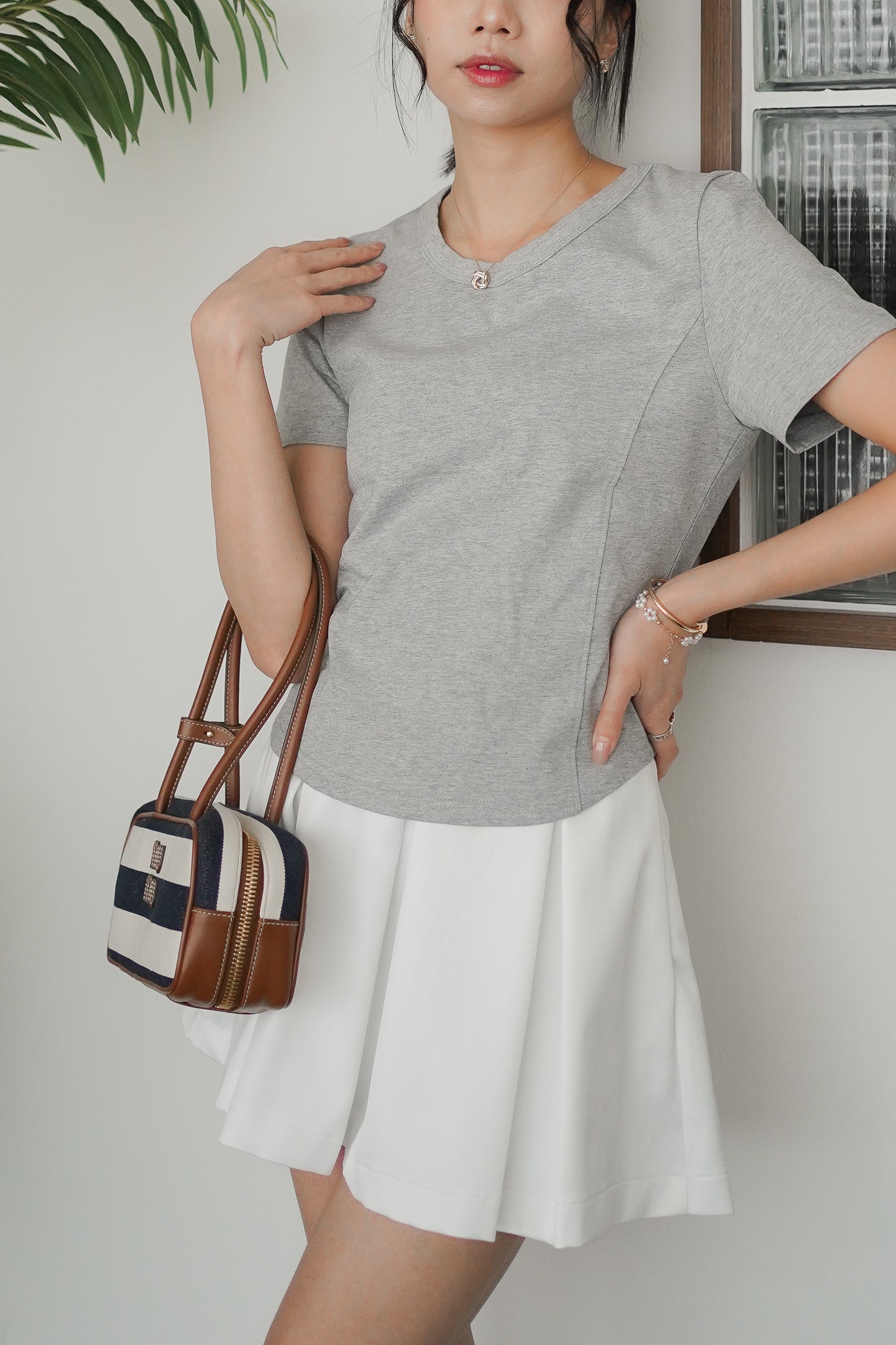 𝐀𝐮𝐭 Curve Fit Contour Tee 【Cotton95】