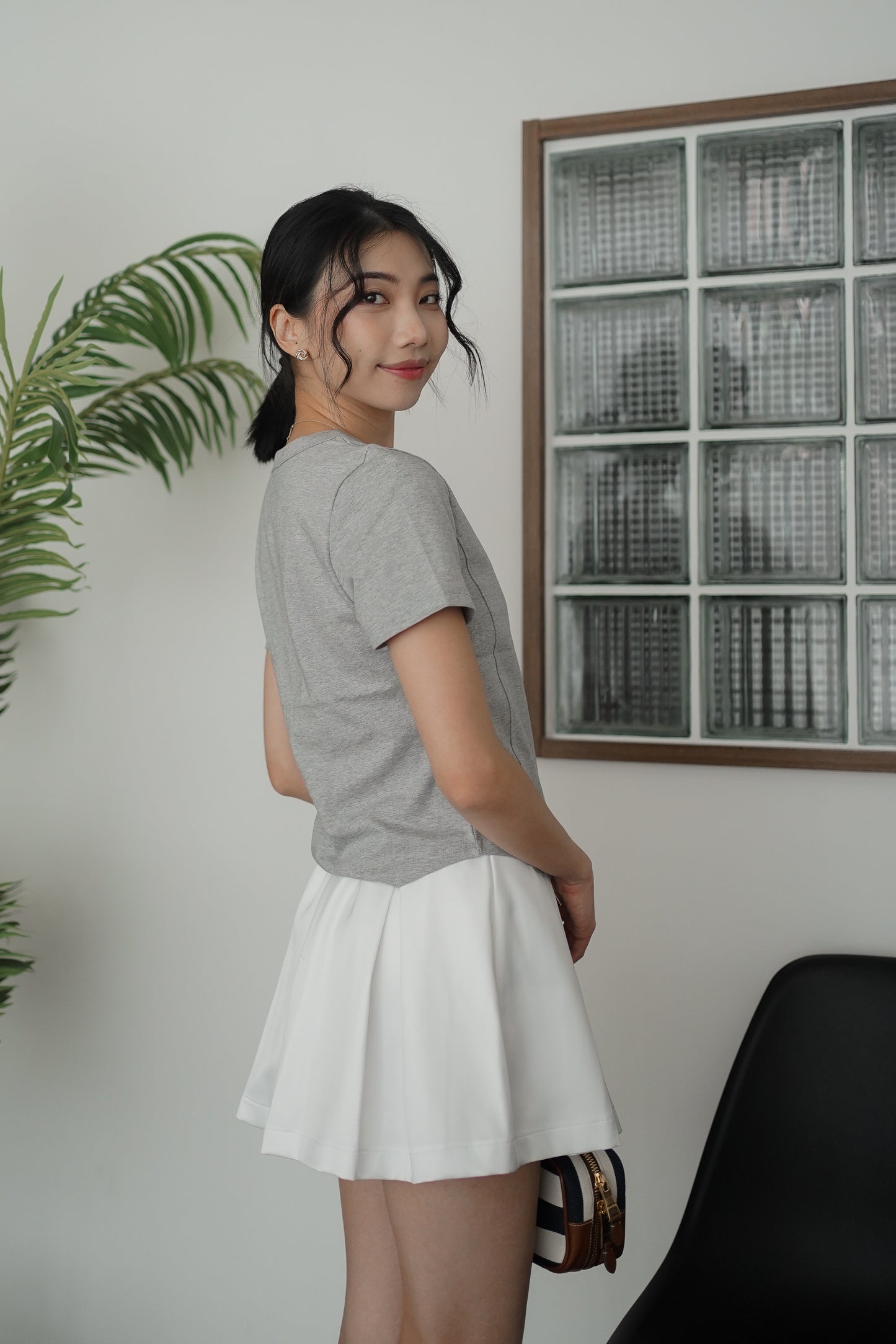 𝐀𝐮𝐭 Satin Prep Skirt