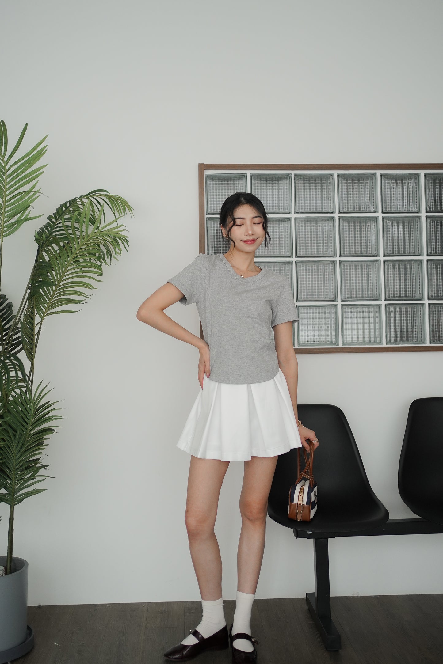 𝐀𝐮𝐭 Curve Fit Contour Tee 【Cotton95】