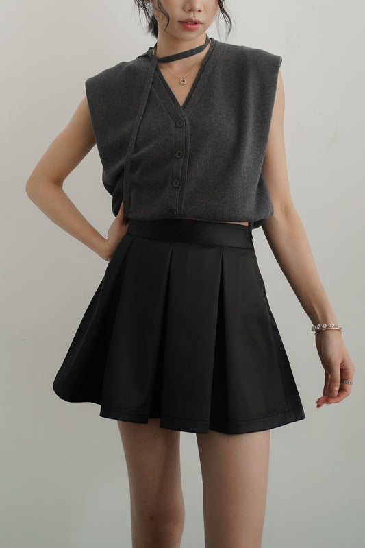 𝐀𝐮𝐭 Satin Prep Skirt