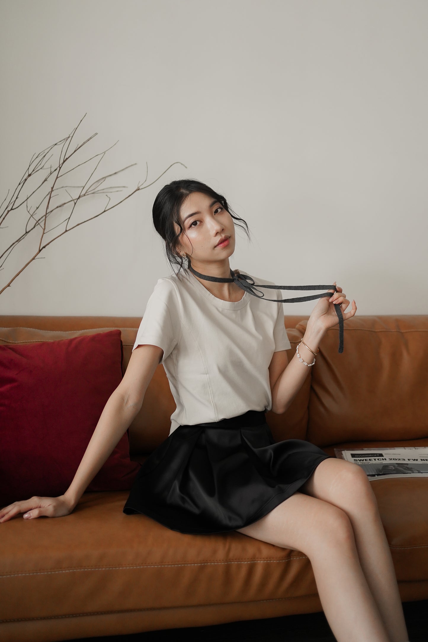 𝐀𝐮𝐭 Satin Prep Skirt