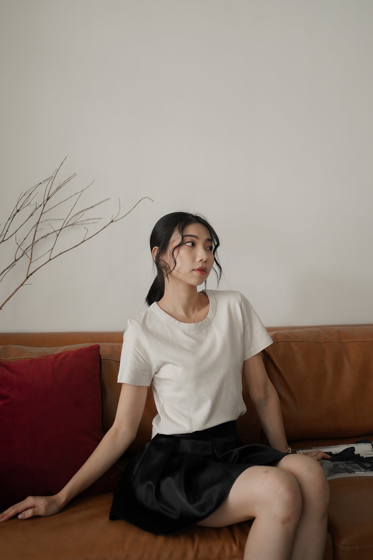 𝐀𝐮𝐭 Curve Fit Contour Tee 【Cotton95】