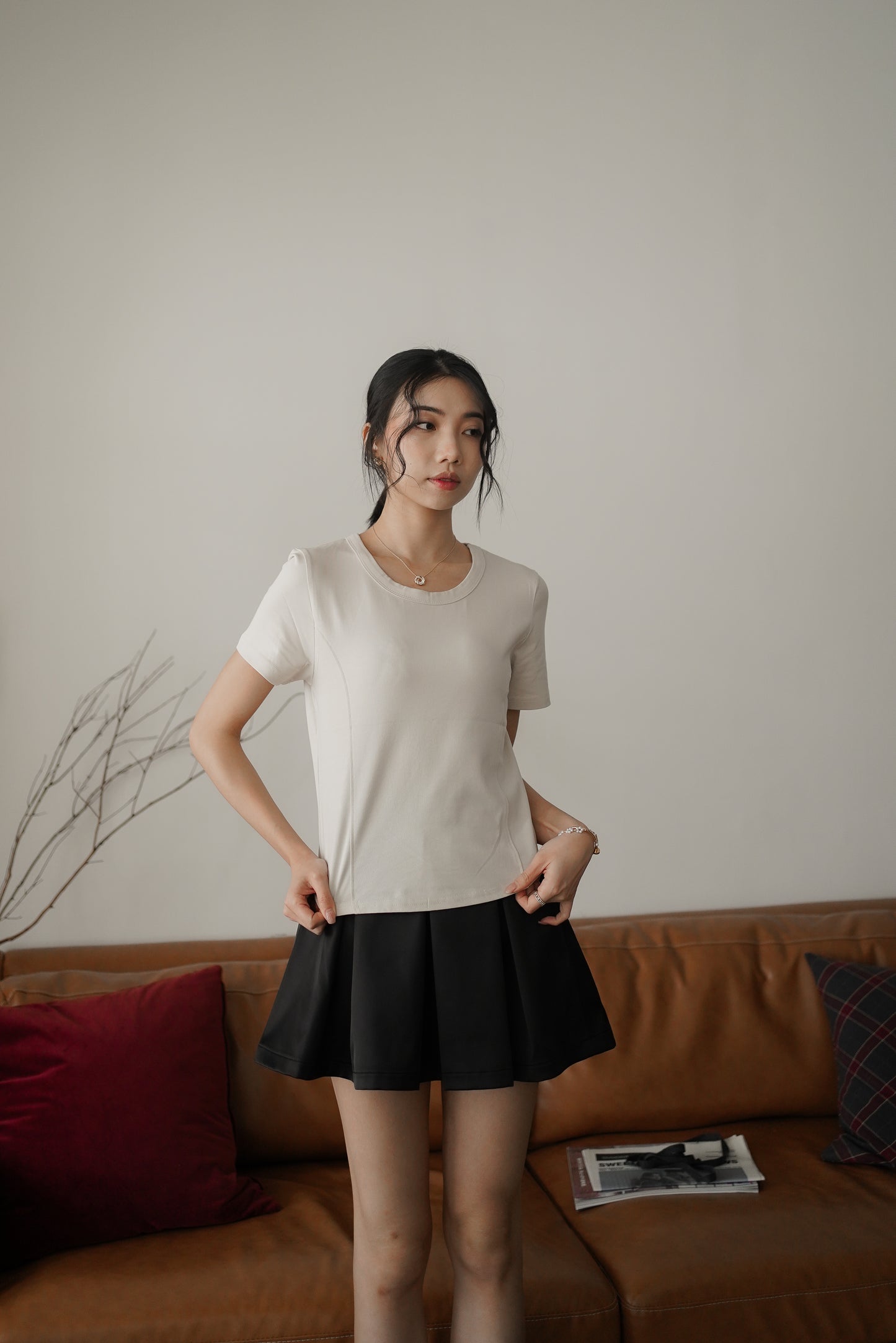 𝐀𝐮𝐭 Curve Fit Contour Tee 【Cotton95】