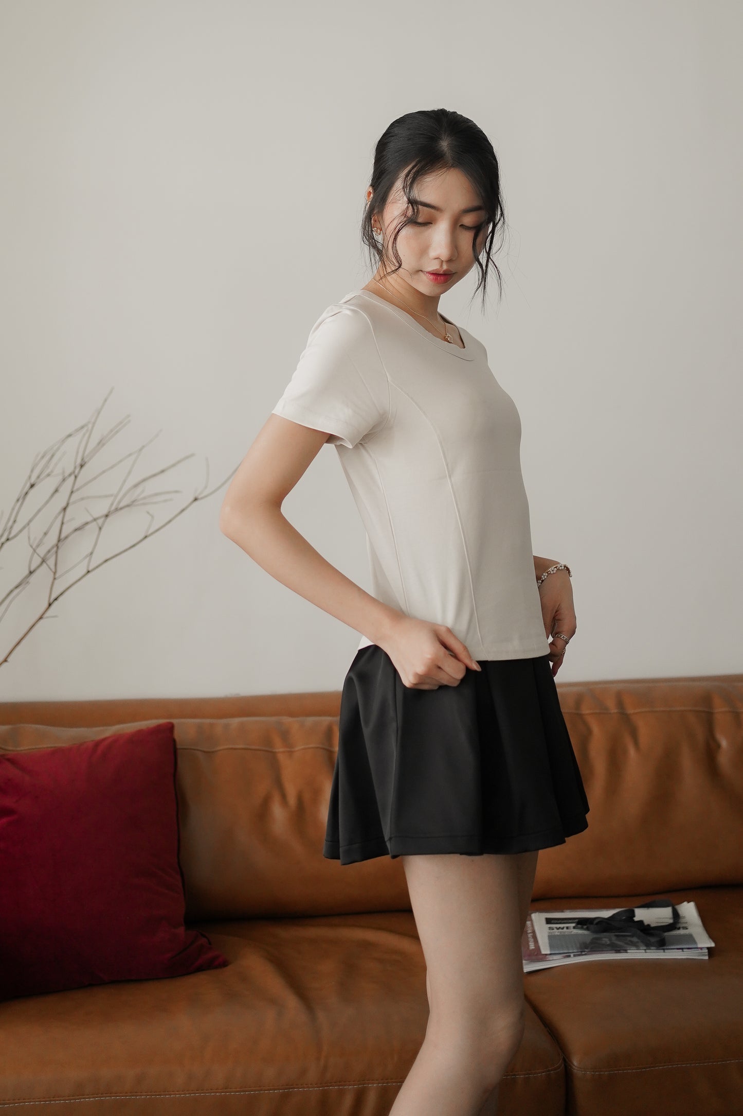 𝐀𝐮𝐭 Curve Fit Contour Tee 【Cotton95】