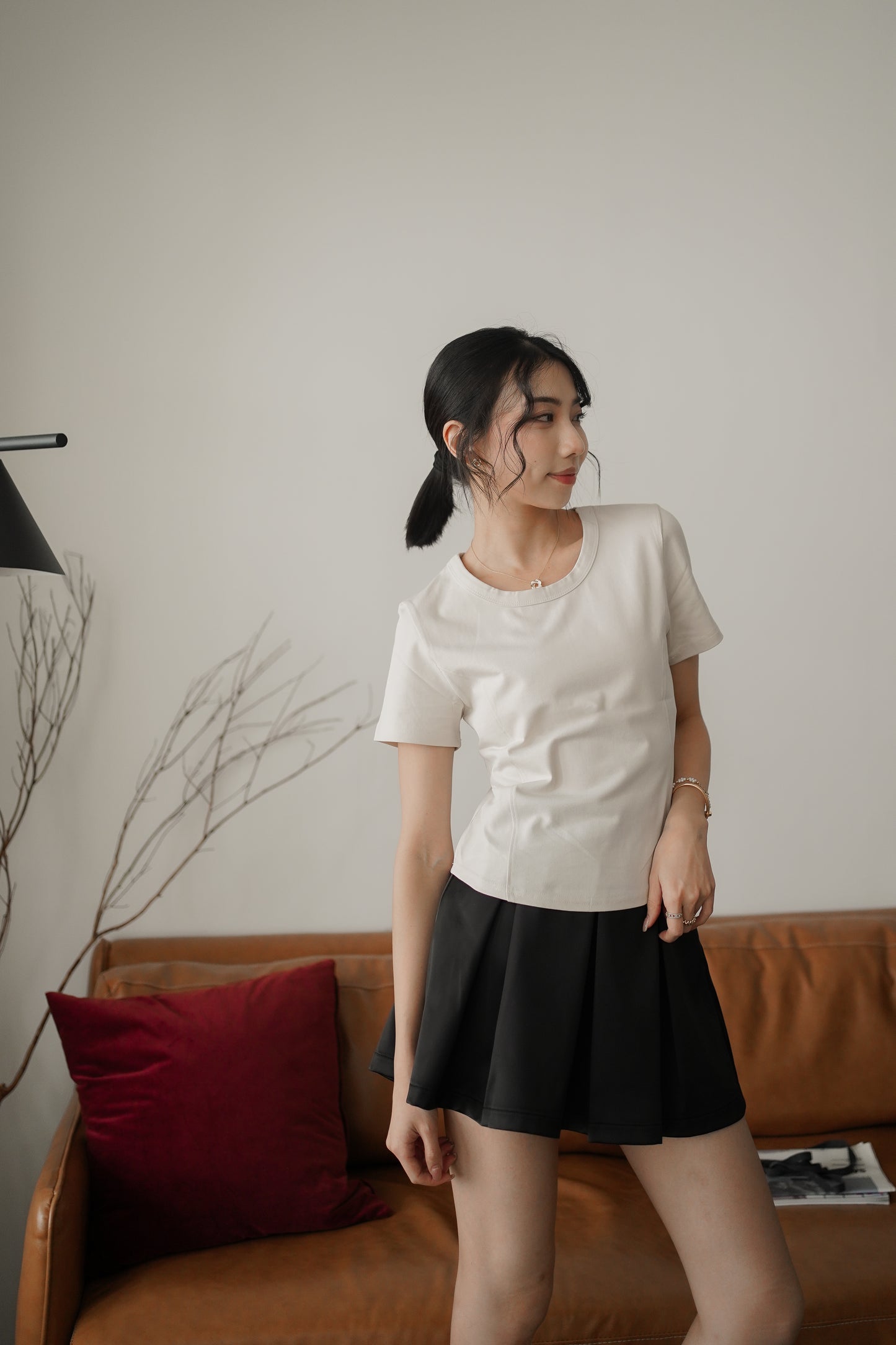 𝐀𝐮𝐭 Curve Fit Contour Tee 【Cotton95】