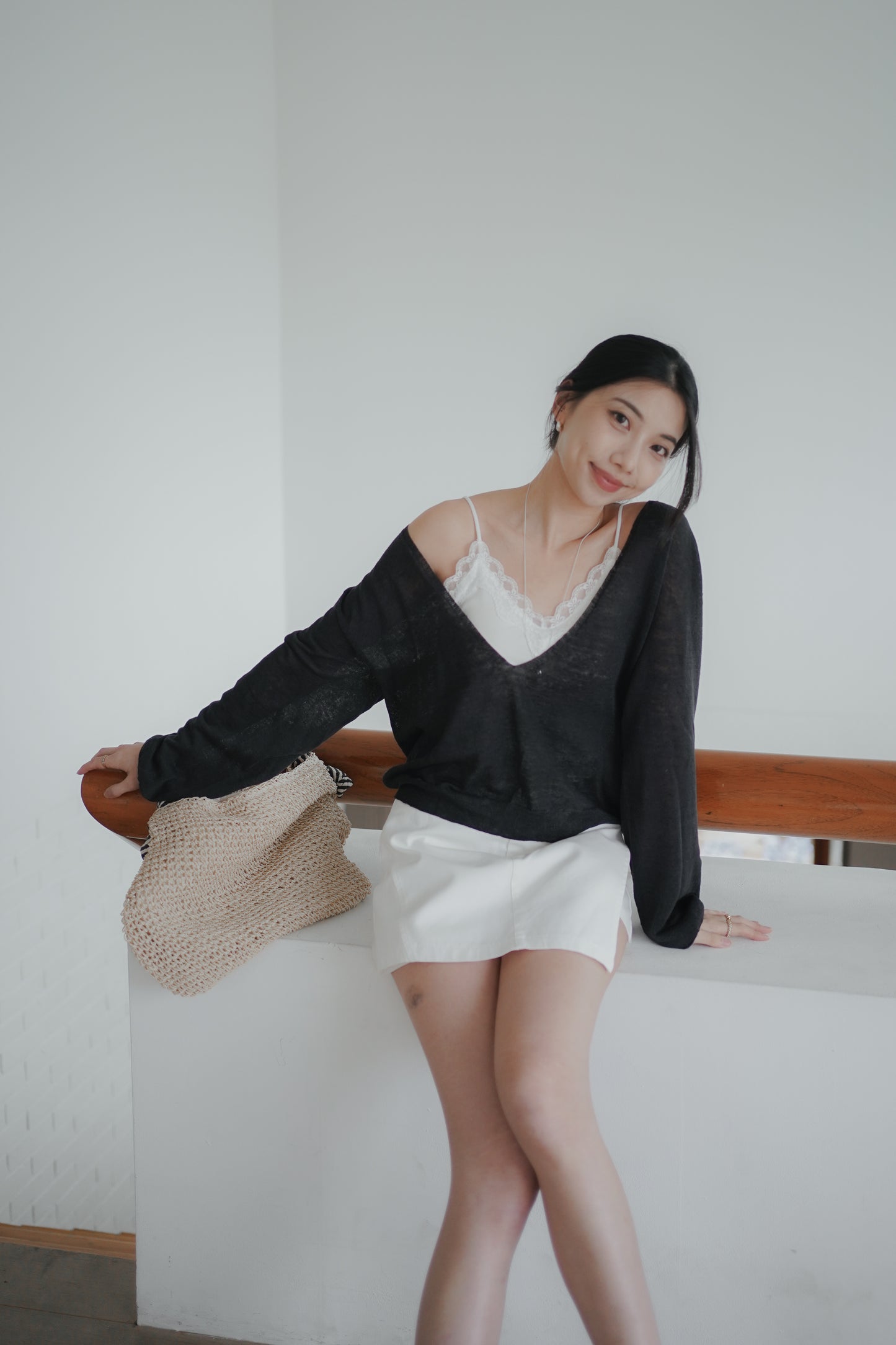 𝐌𝐚𝐲 〖天然麻|夏日層次感〗Sheer Breeze Linen V-neckᵇᵉˢᵗ ⁱᵗᵉᵐ