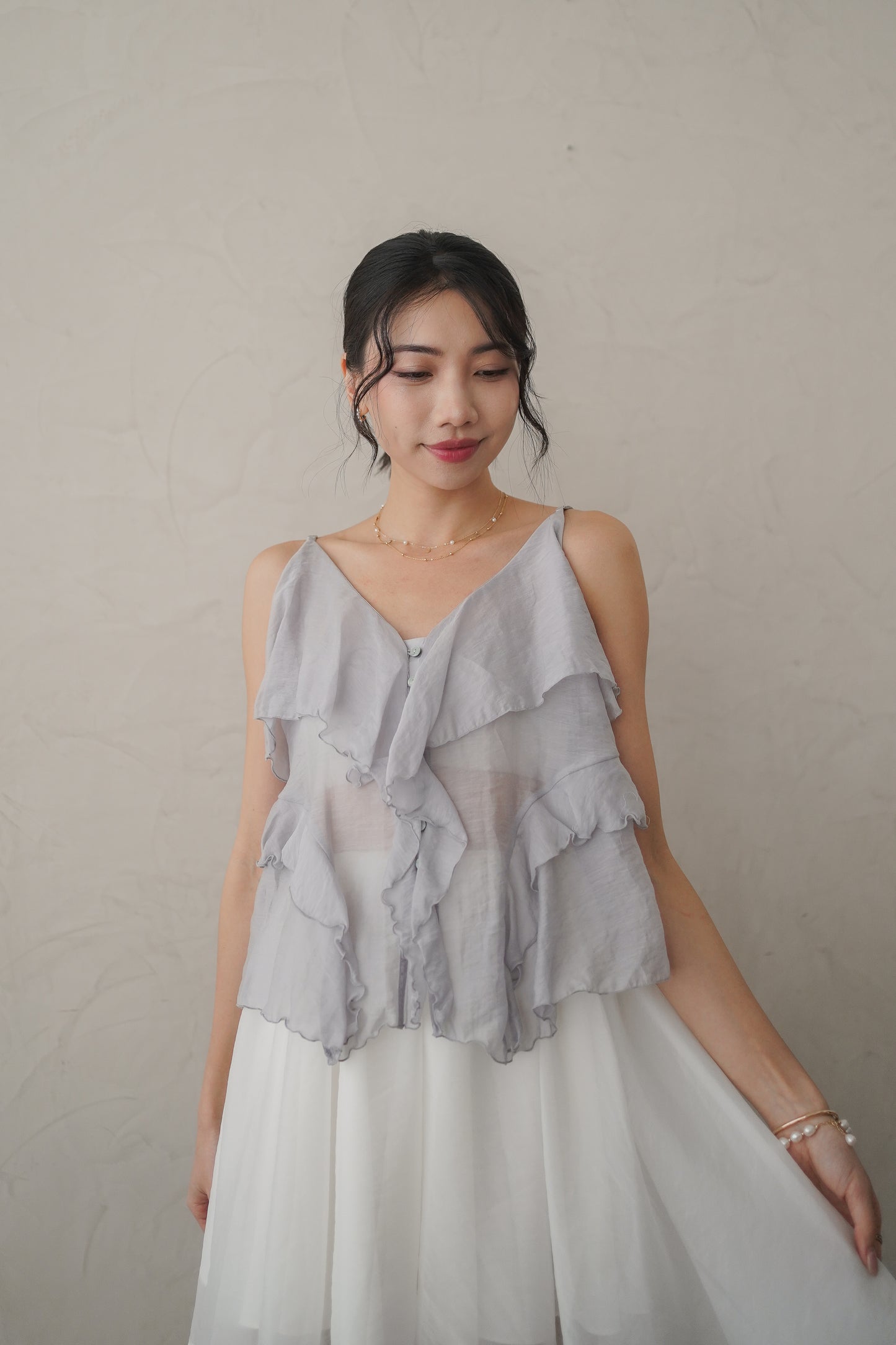 𝐀𝐮𝐭 Fleur Ruffle Cami