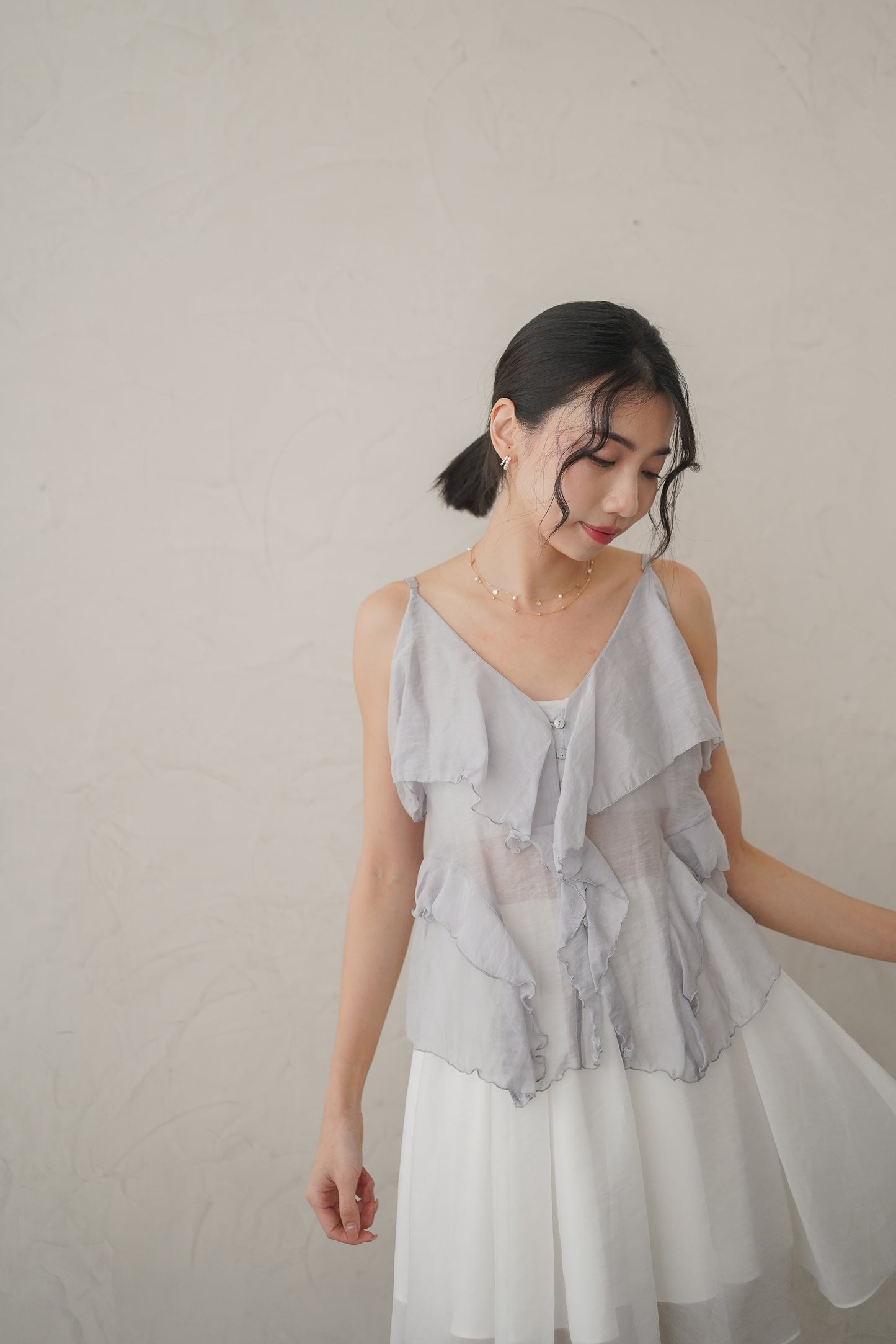 𝐀𝐮𝐭 Fleur Ruffle Cami
