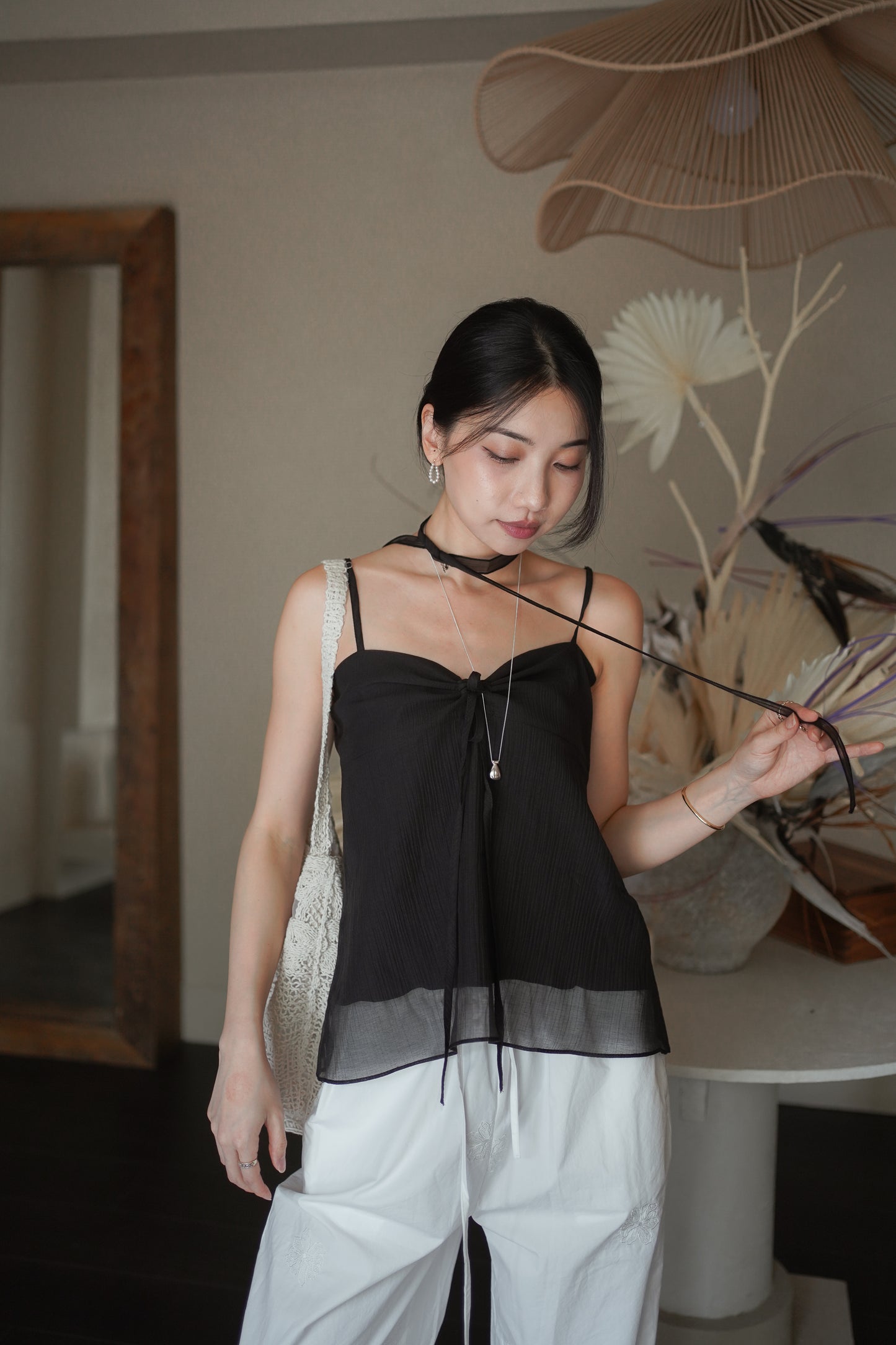 𝐉𝐮𝐧【優雅氣質款】Dusk Tie Top