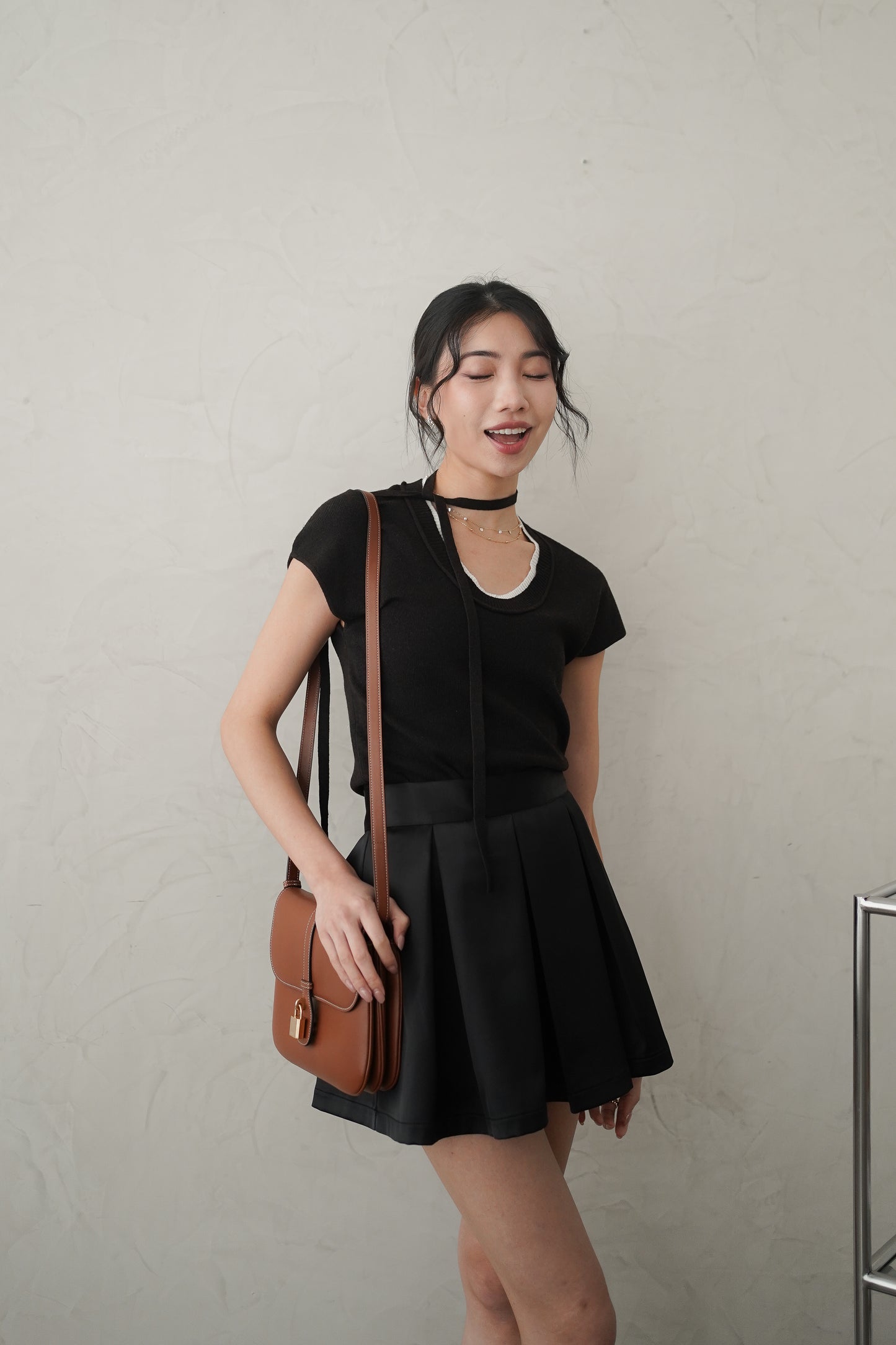 𝐀𝐮𝐭 Satin Prep Skirt
