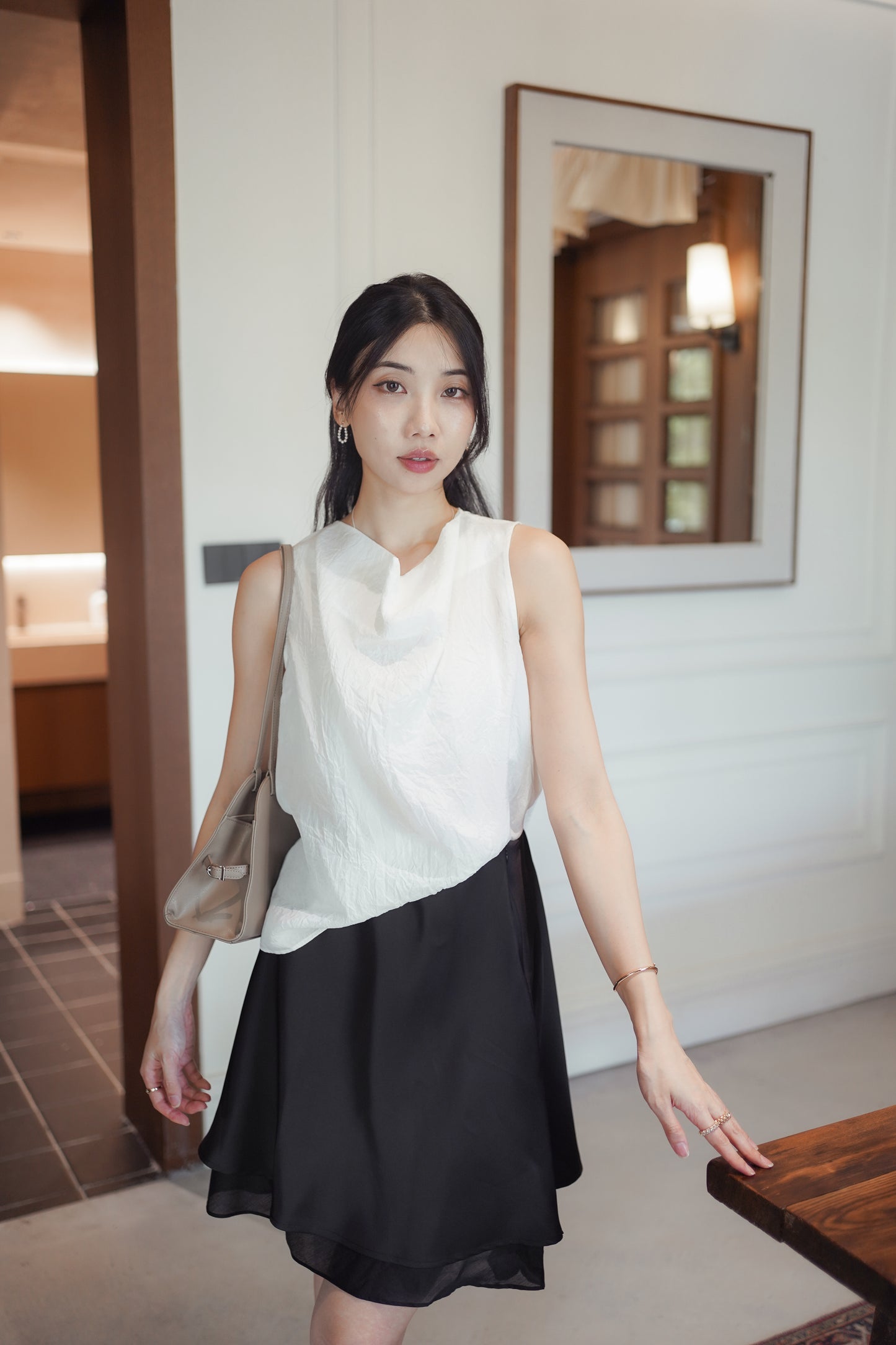 𝐉𝐮𝐧【Office Pick | 氣質中長裙 】 Double Layer Skirt