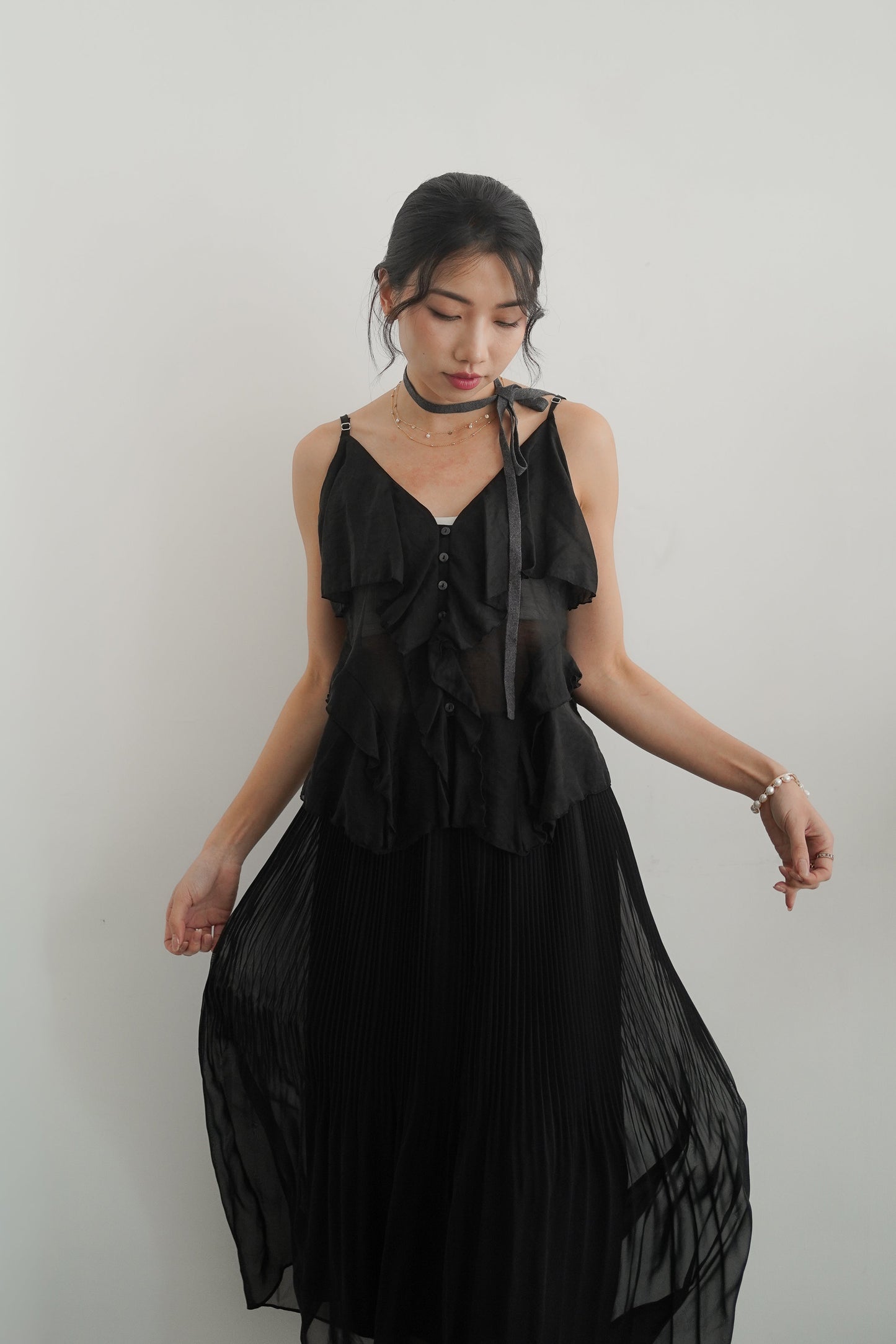 𝐀𝐮𝐭 Fleur Ruffle Cami