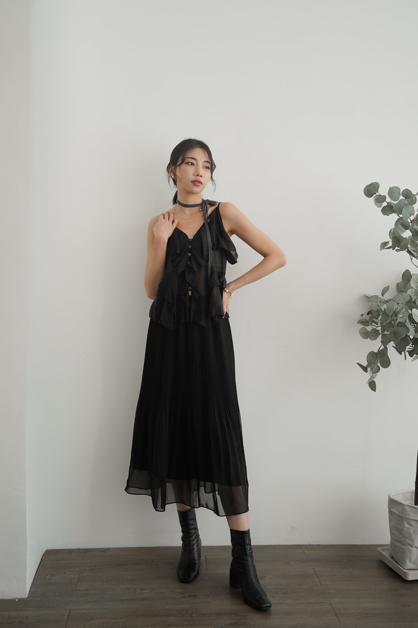 𝐀𝐮𝐭 Fleur Ruffle Cami